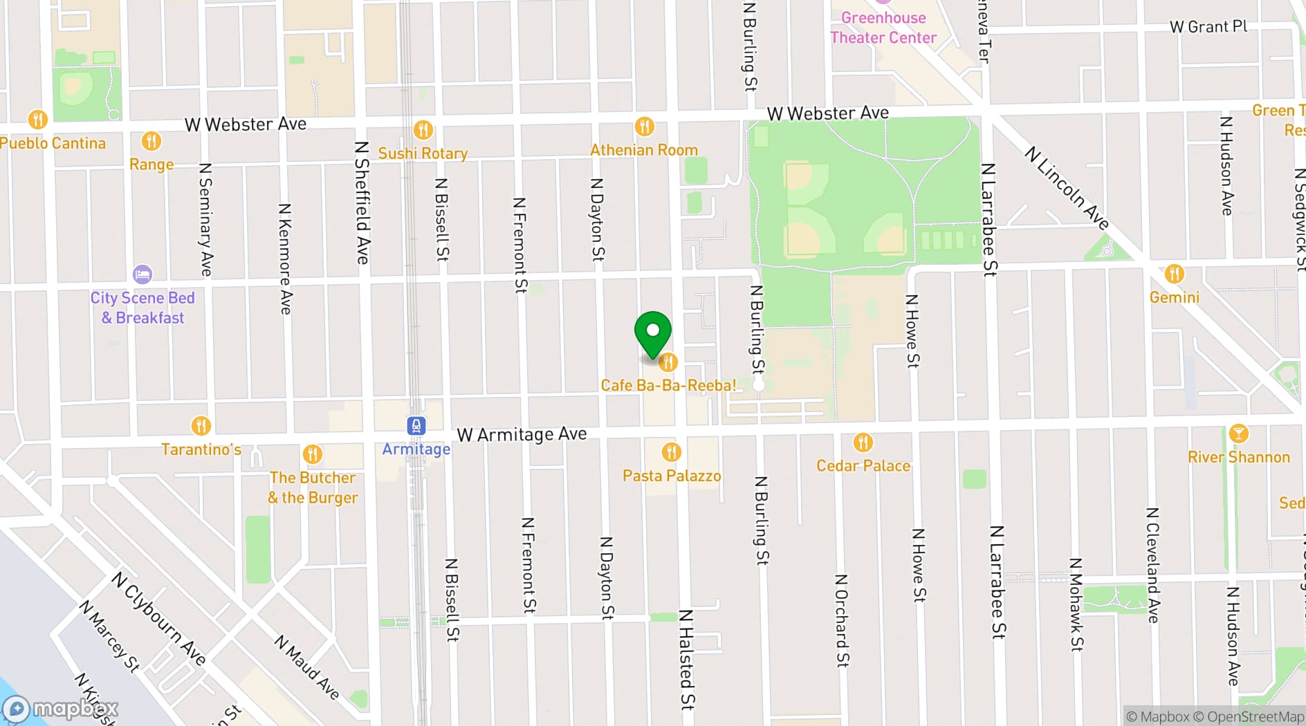 Map showing Cafe Ba-Ba-Reeba!