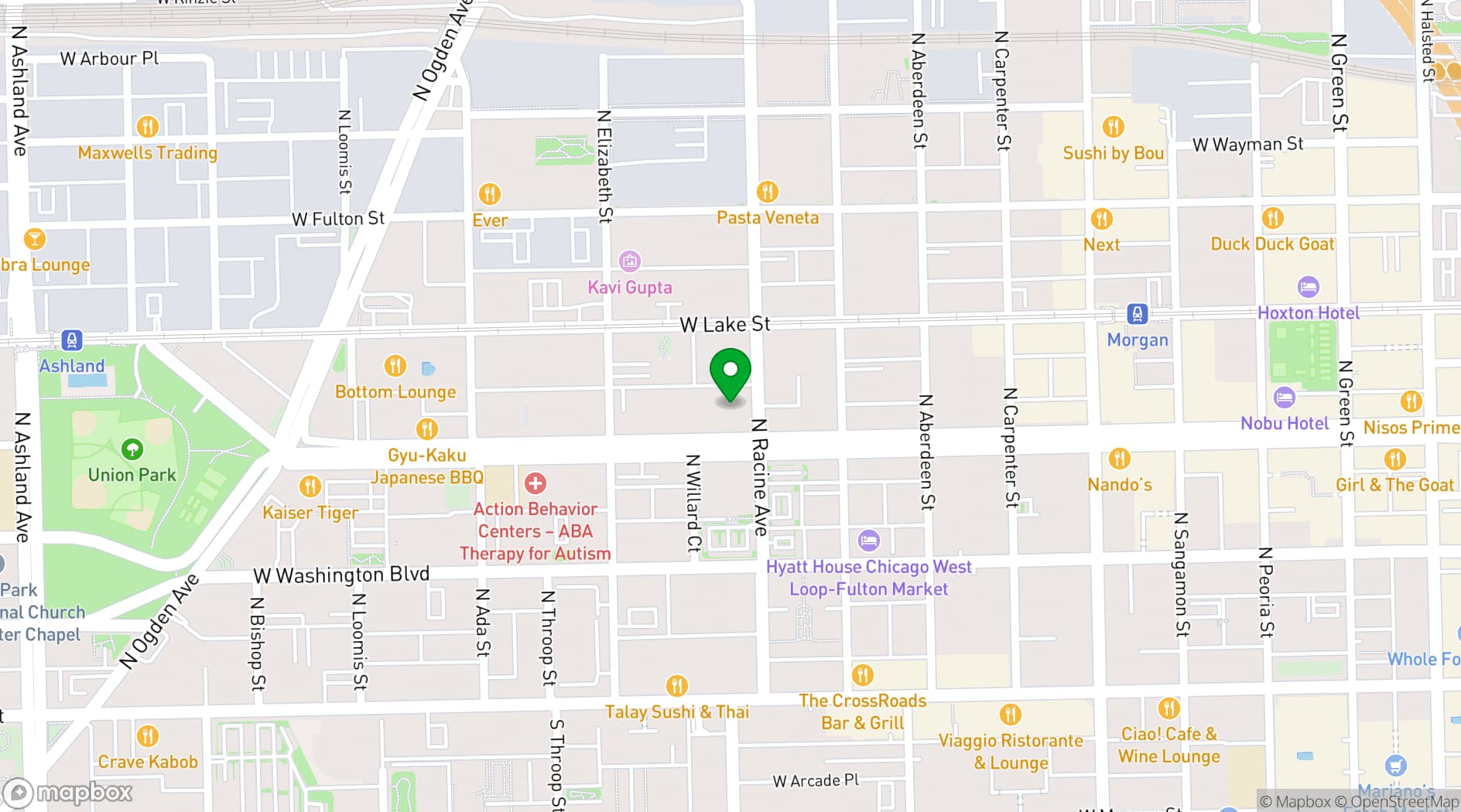Map showing City Winery Chicago