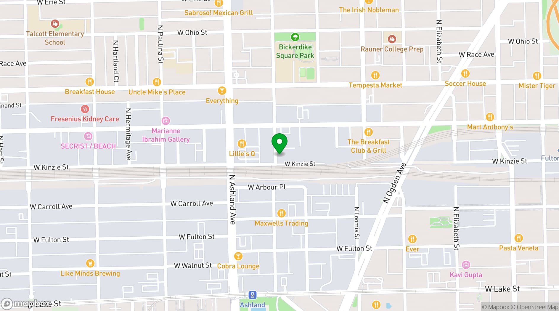 Map showing Ignite Glass Studios