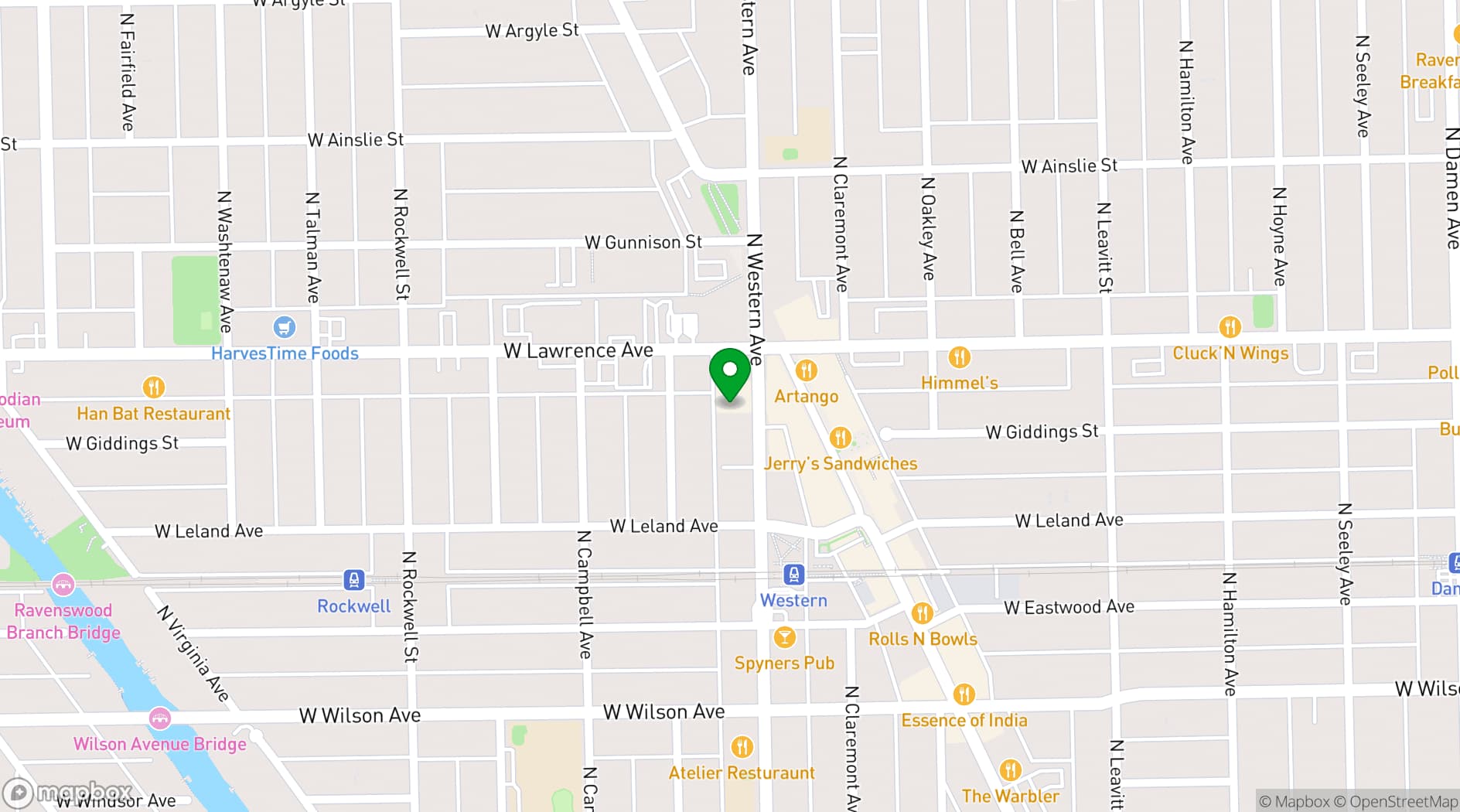 Map showing Skyline Lounge