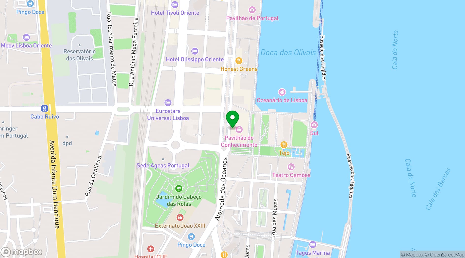 Map showing Pavilhão do Conhecimento