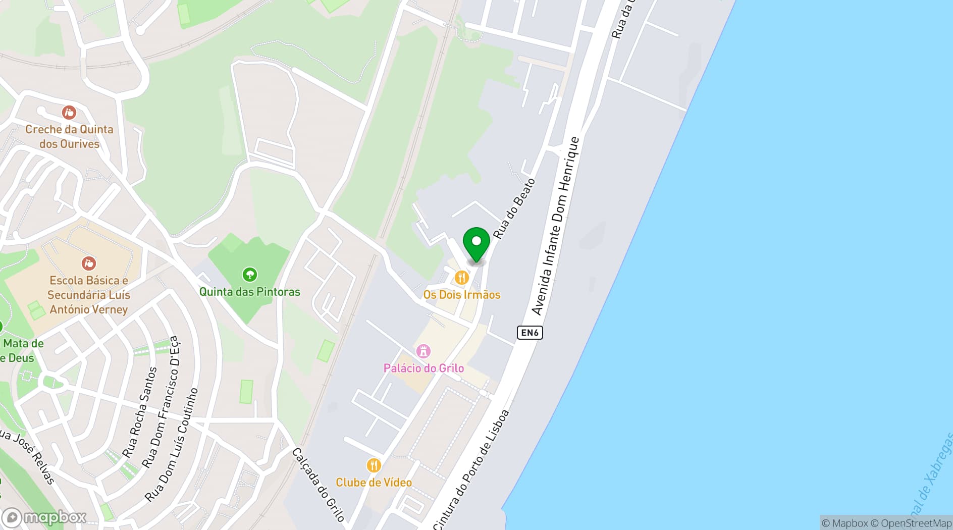 Map showing Convento de Beato