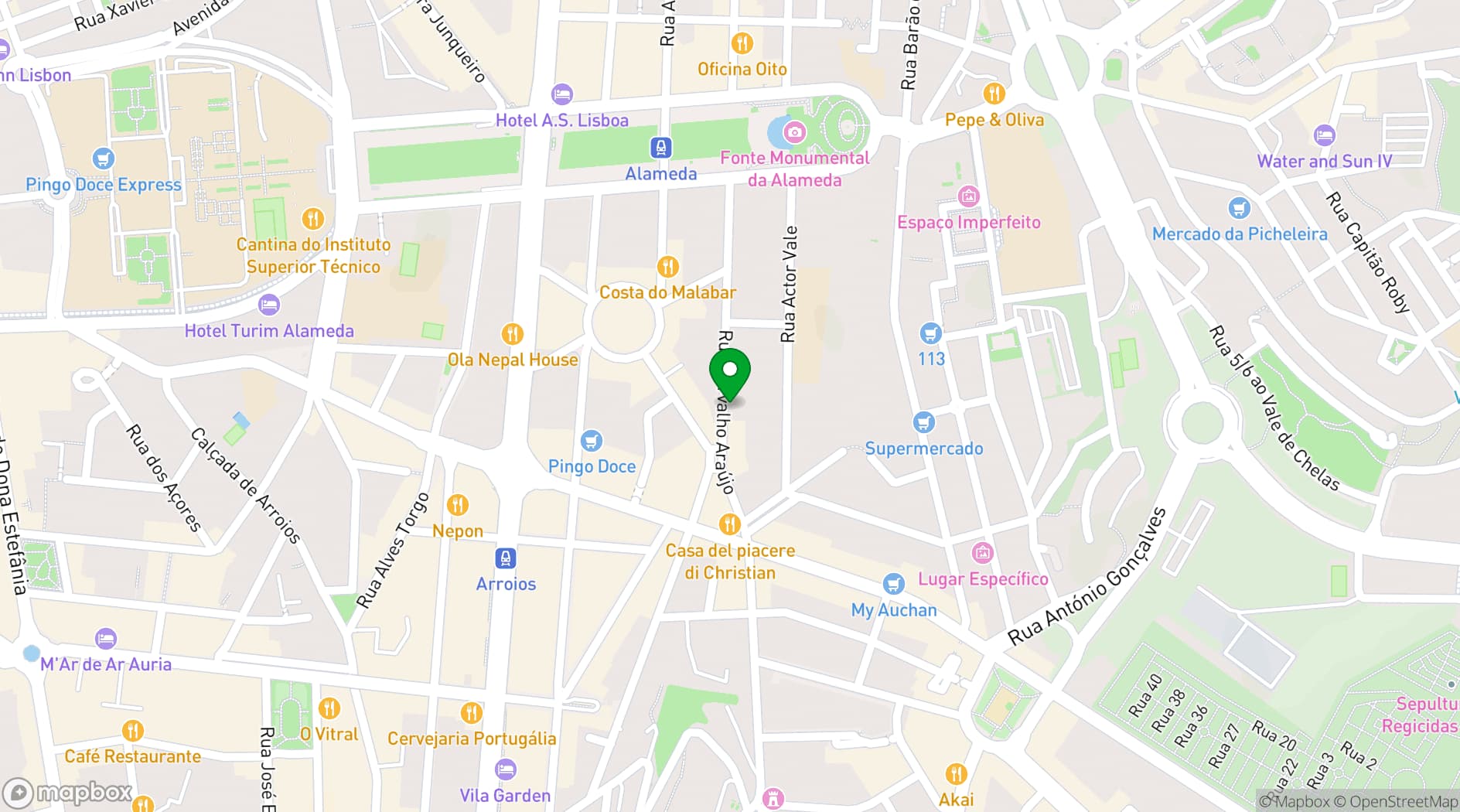 Map showing Lisbon Project