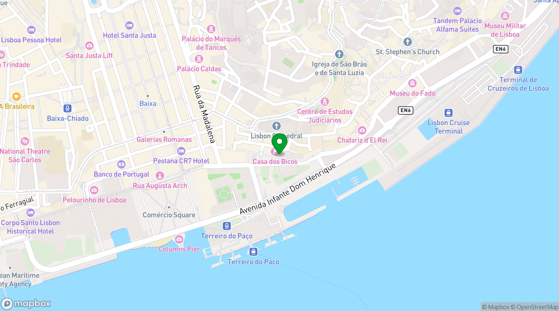 Map showing Solar dos Bicos