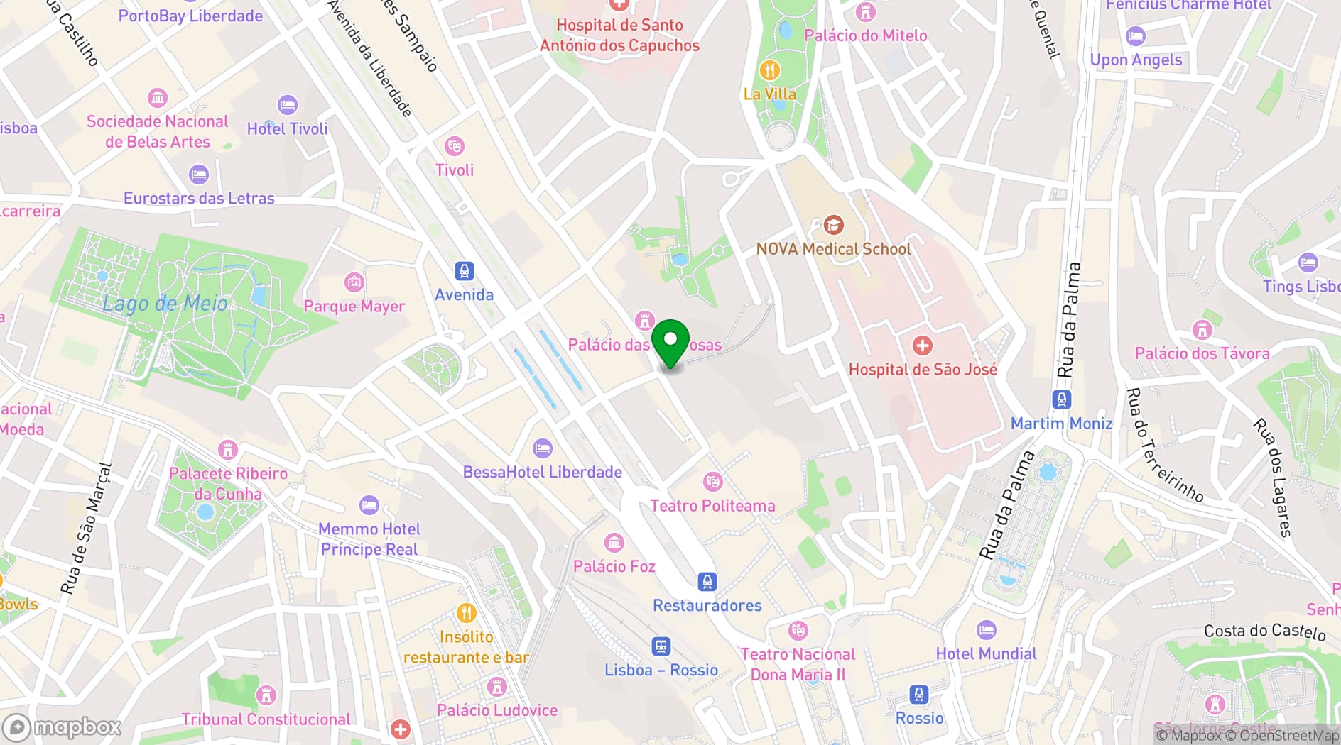 Map showing Solar dos Presuntos