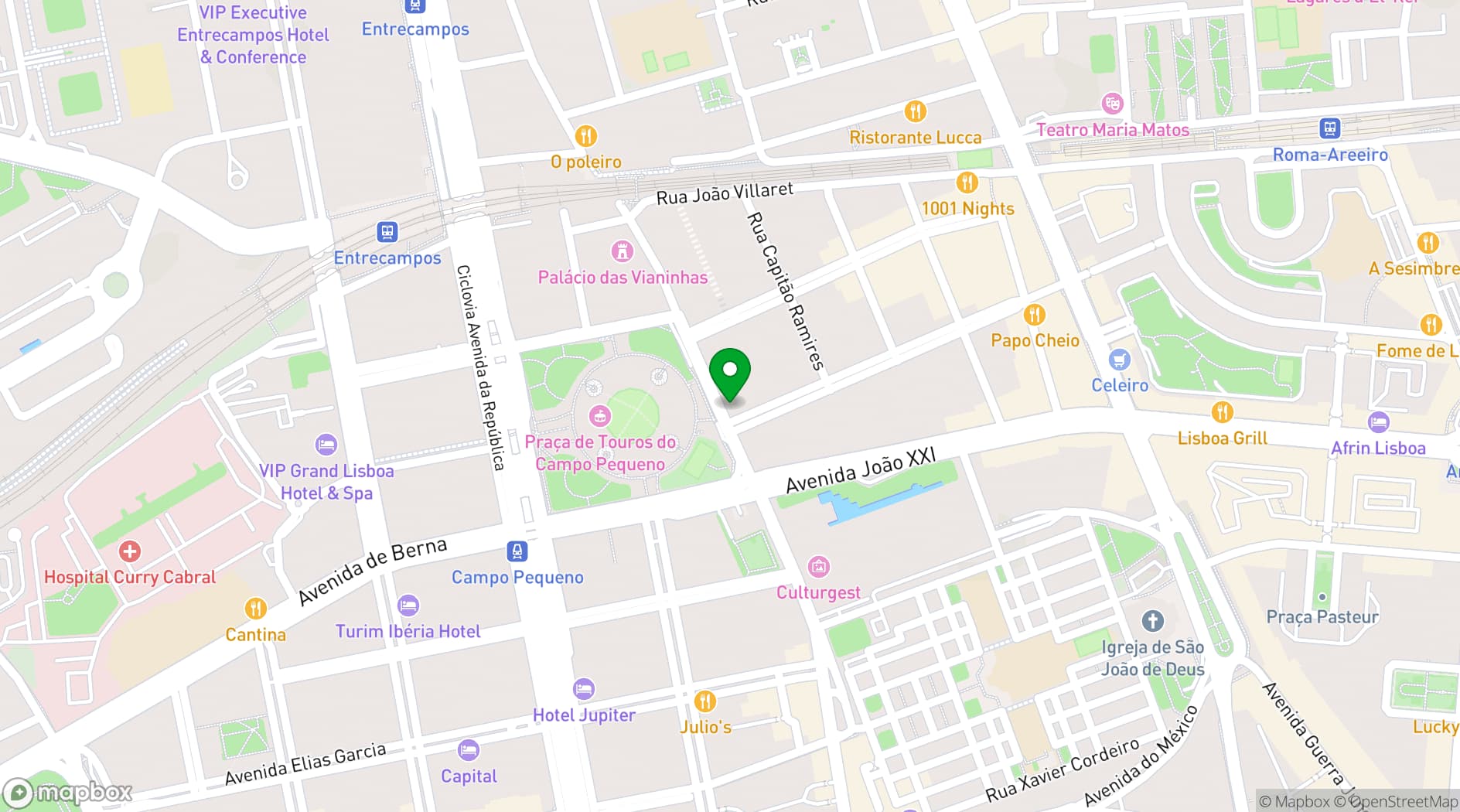 Map showing People Restaurant
