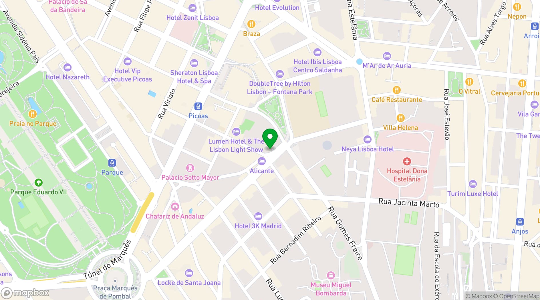Map showing Fintech House Lisboa