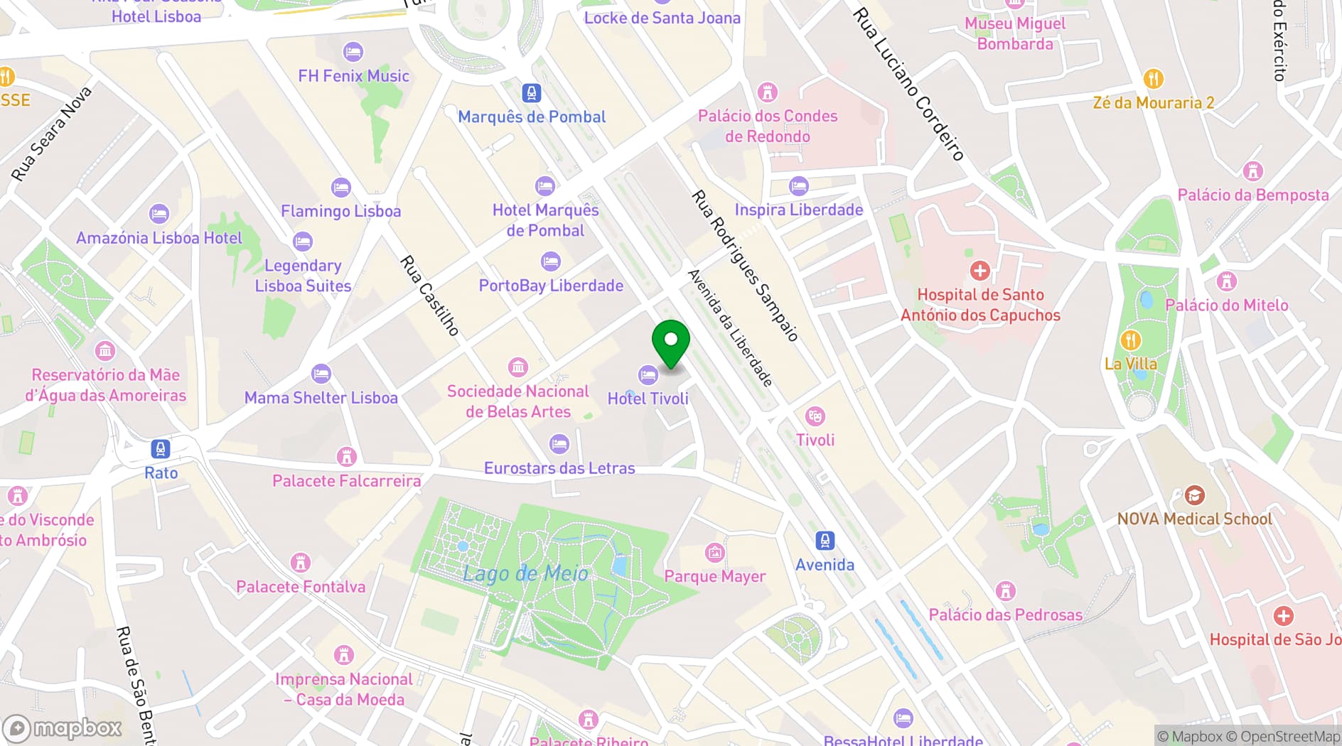 Map showing SEEN Sky Bar