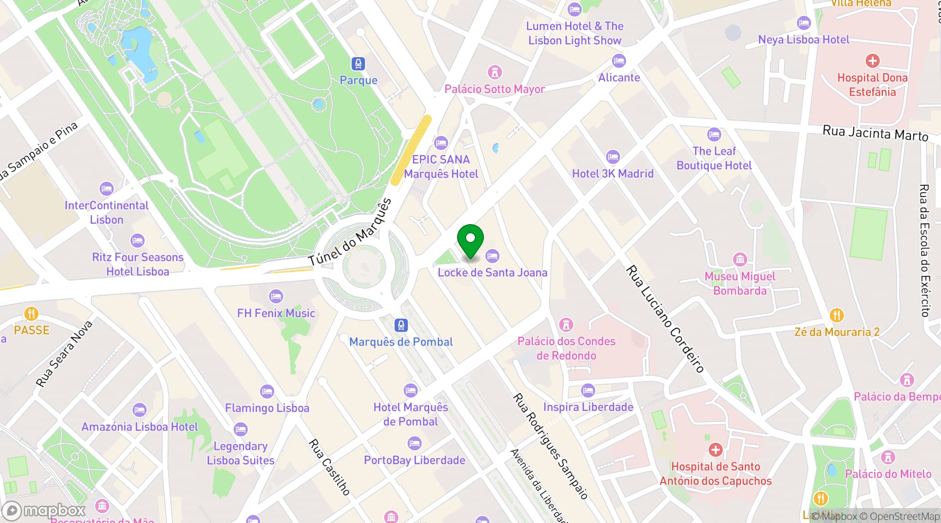 Map showing Locke de Santa Joana