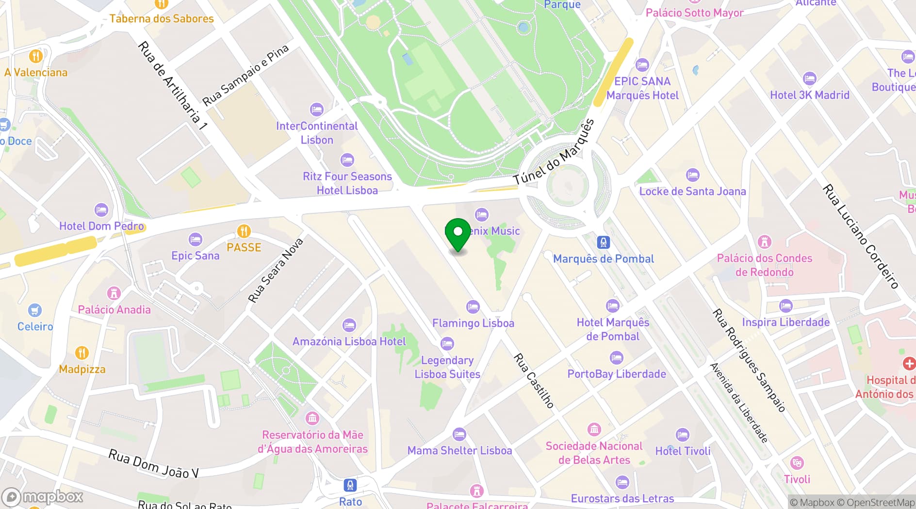Map showing Iberostar Selection Lisboa