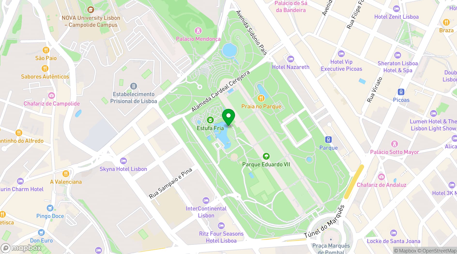 Map showing Casa do Lago