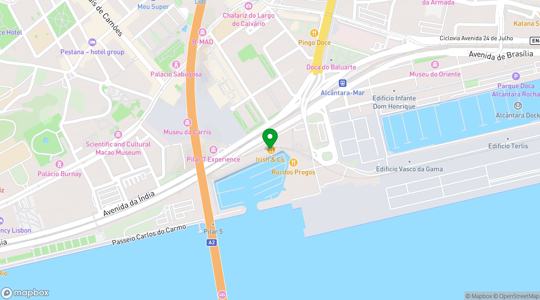 Map showing Contra Lisboa