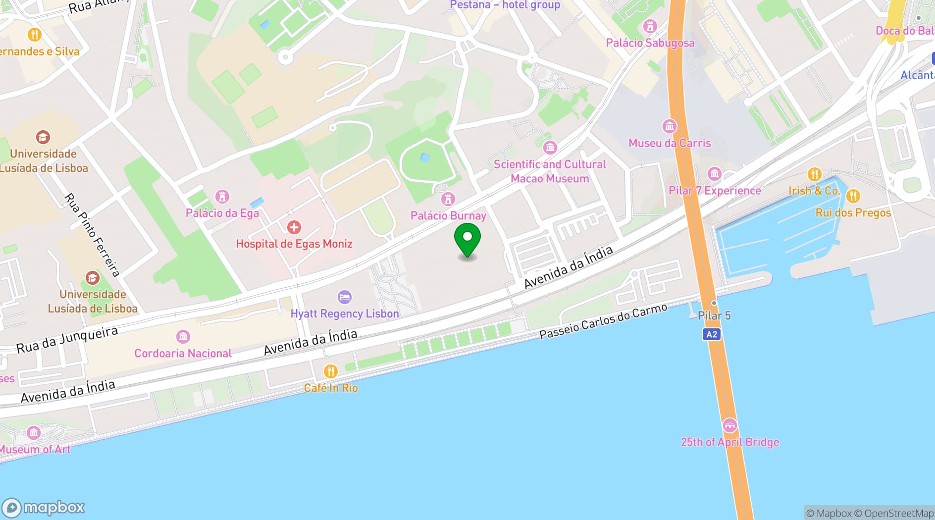 Map showing Lisbon Congress Centre