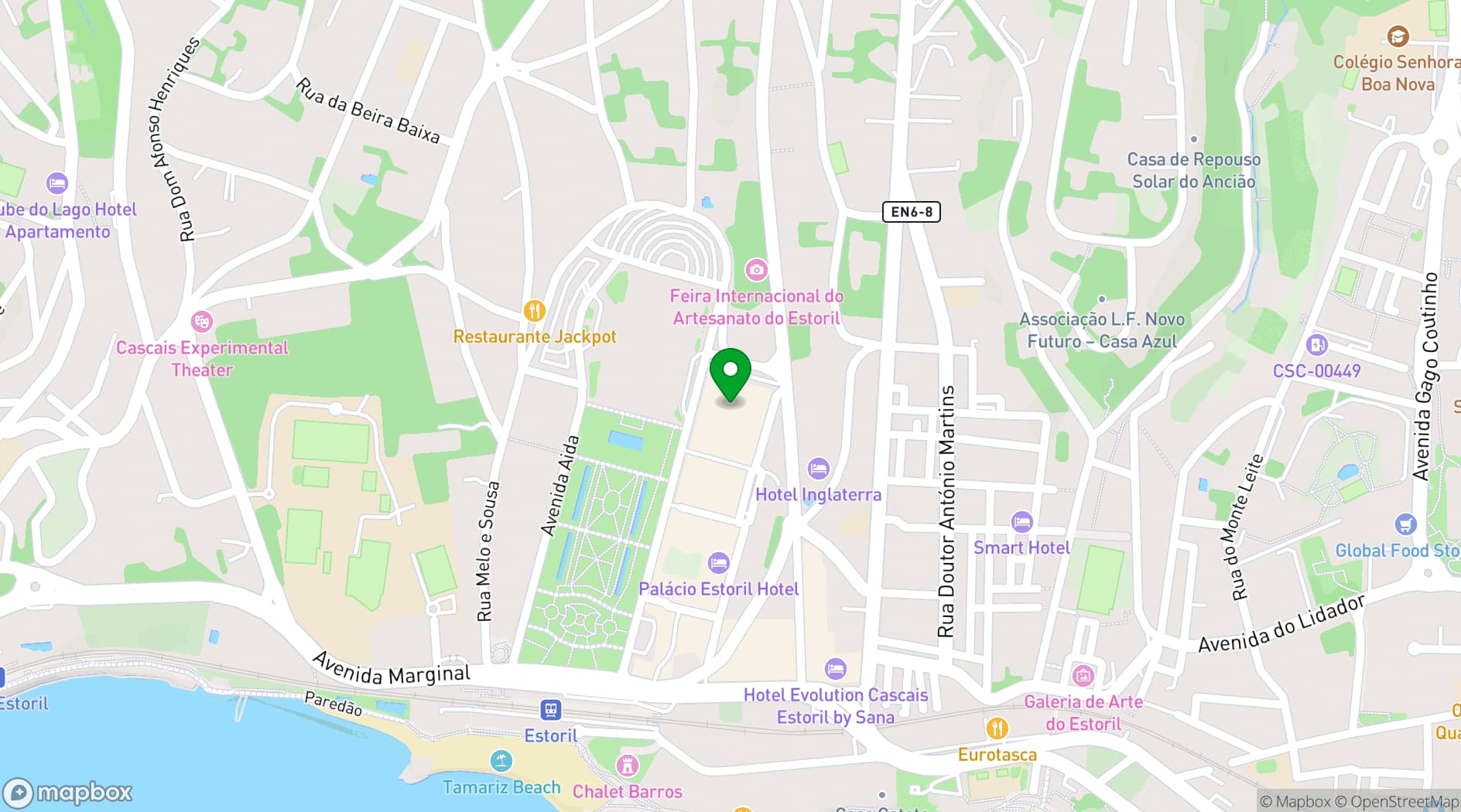 Map showing Centro de Congressos do Estoril