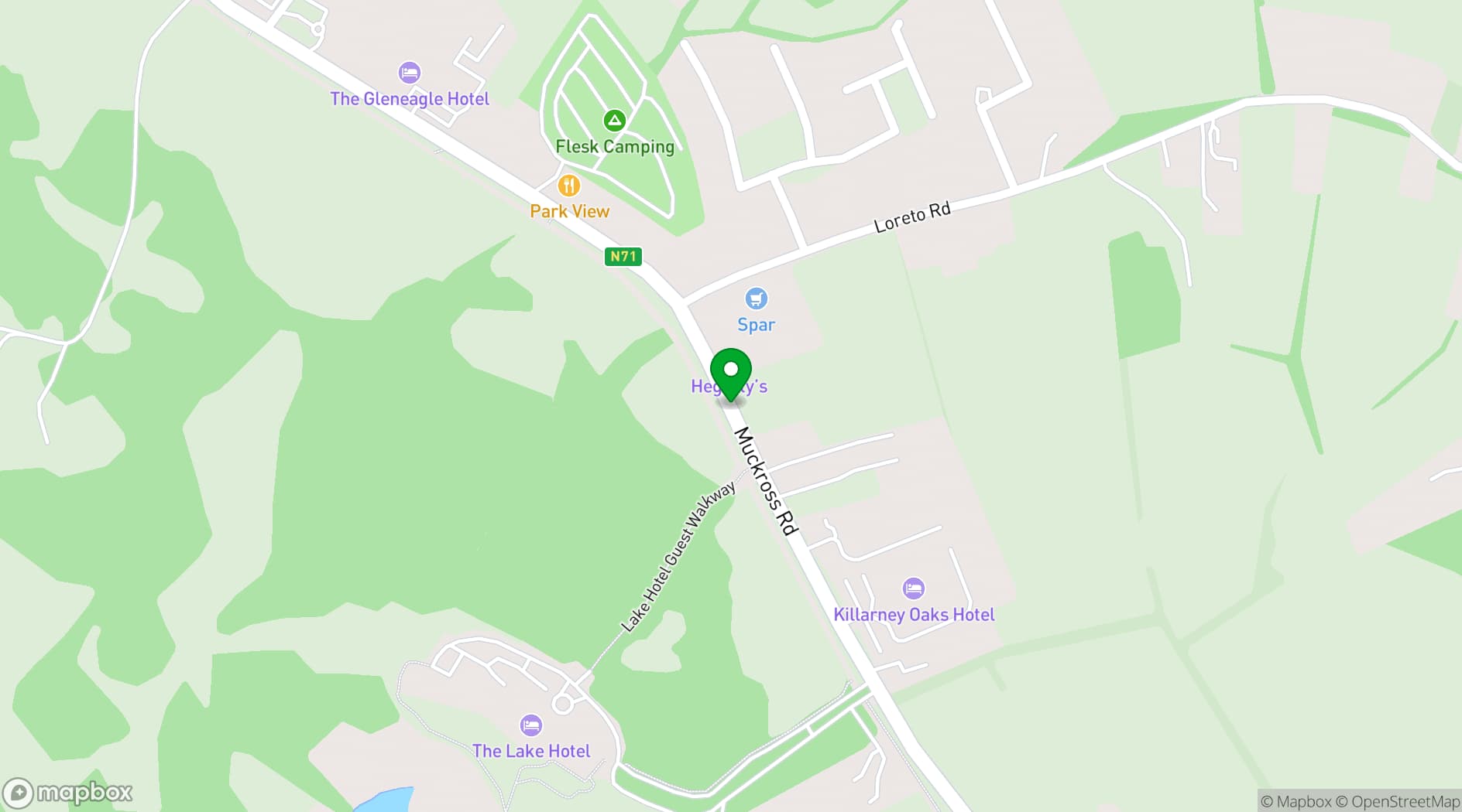 Map showing The Brehon Hotel