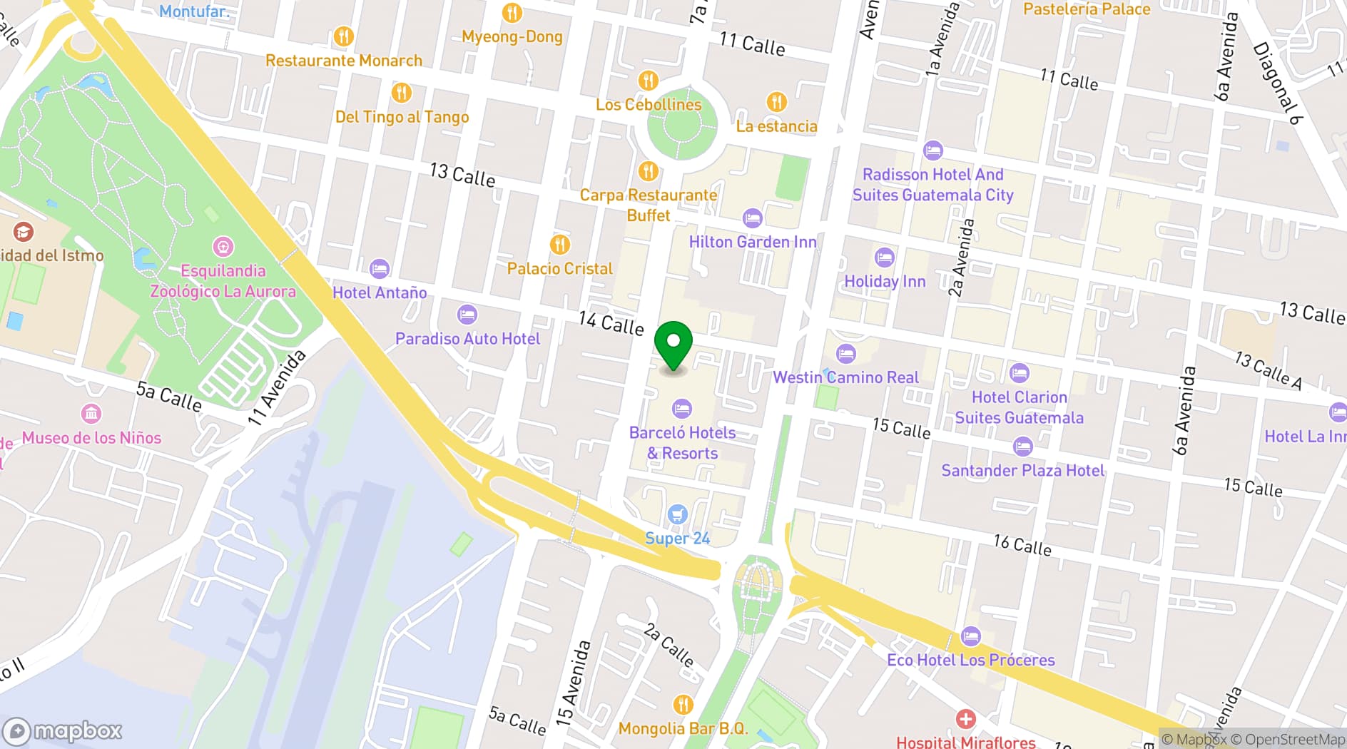 Map showing Barceló Hotels in Milan