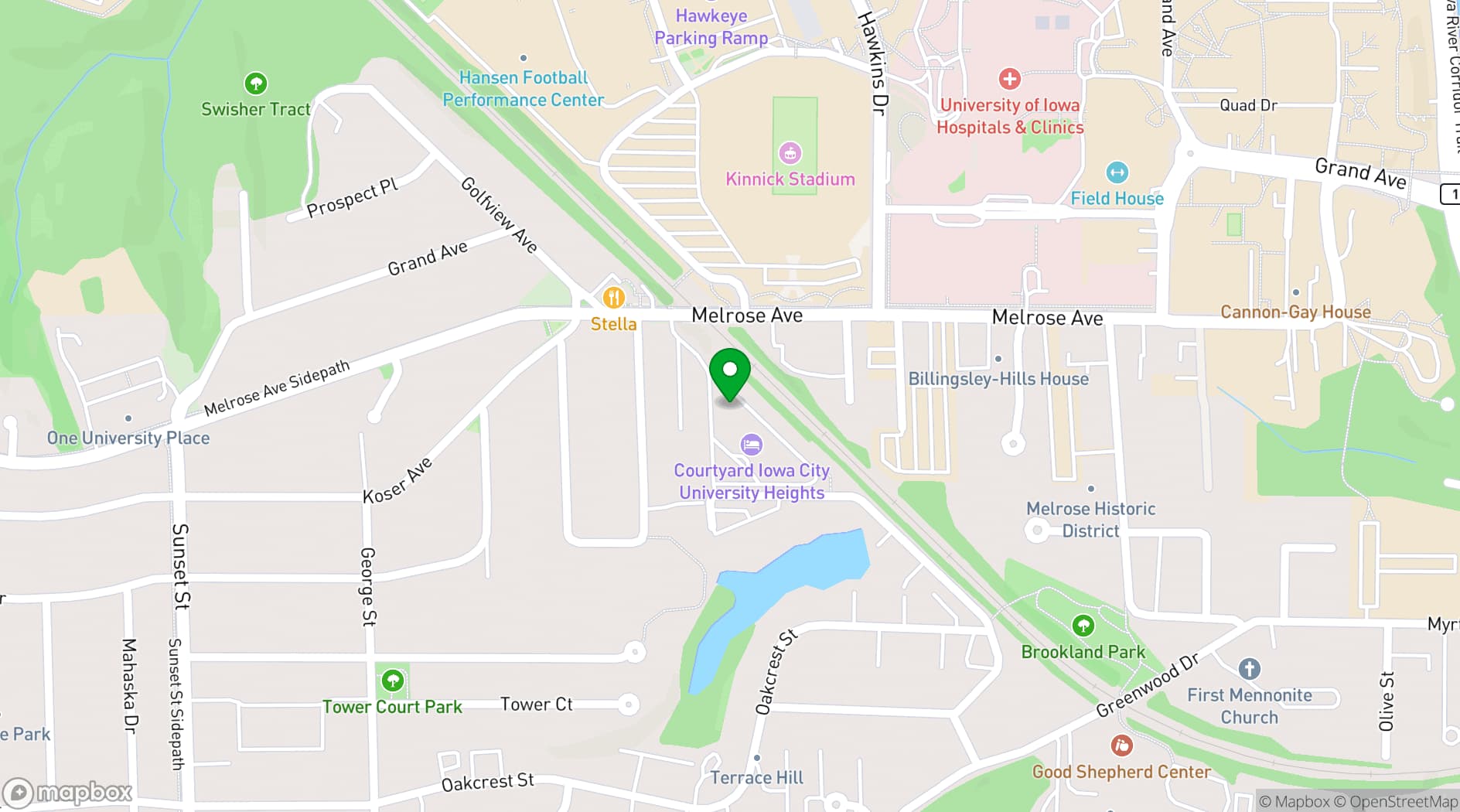 Map showing The Heights Rooftop