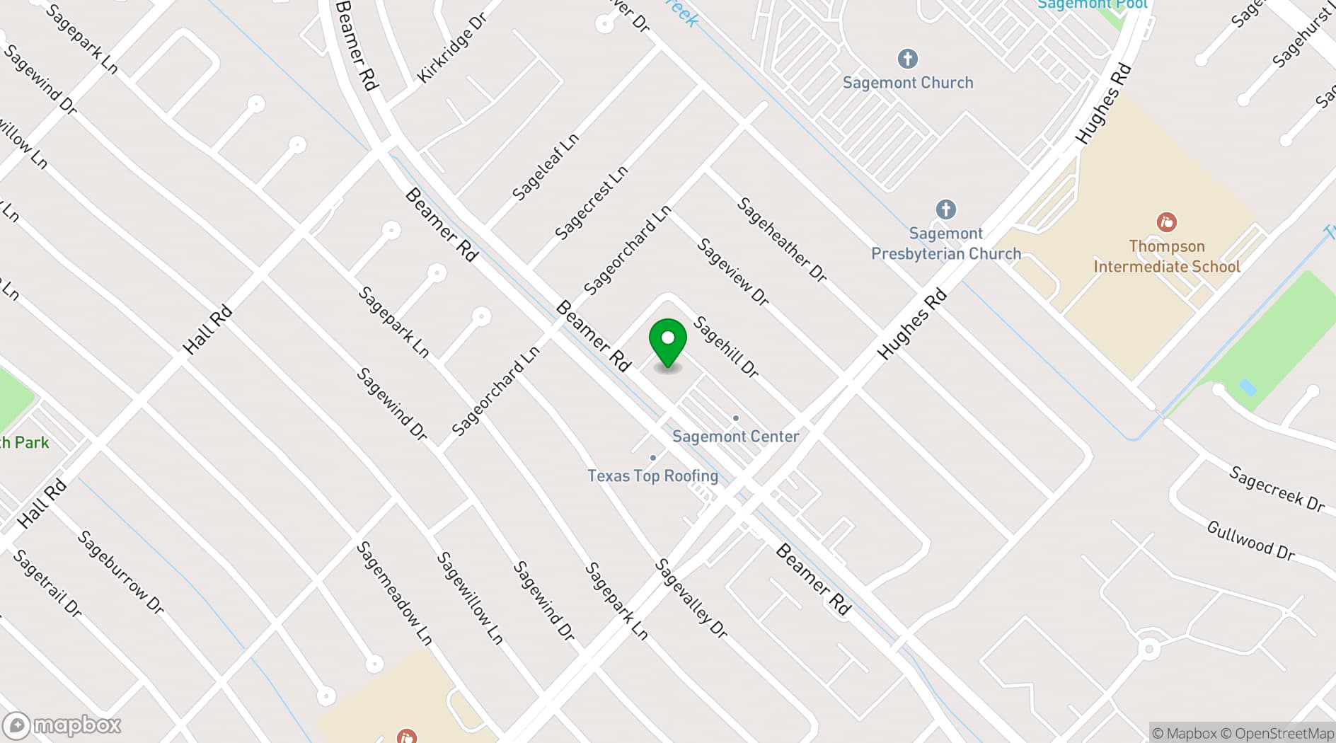 Map showing The Gardens Houston