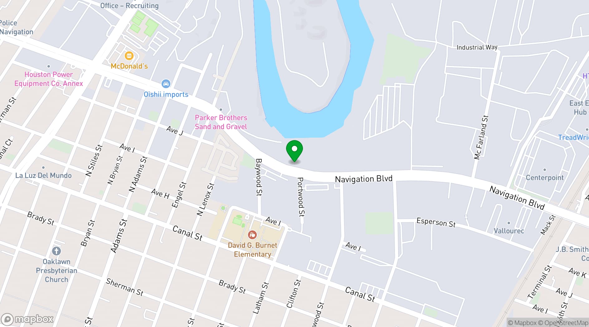 Map showing The Houston Event Venue