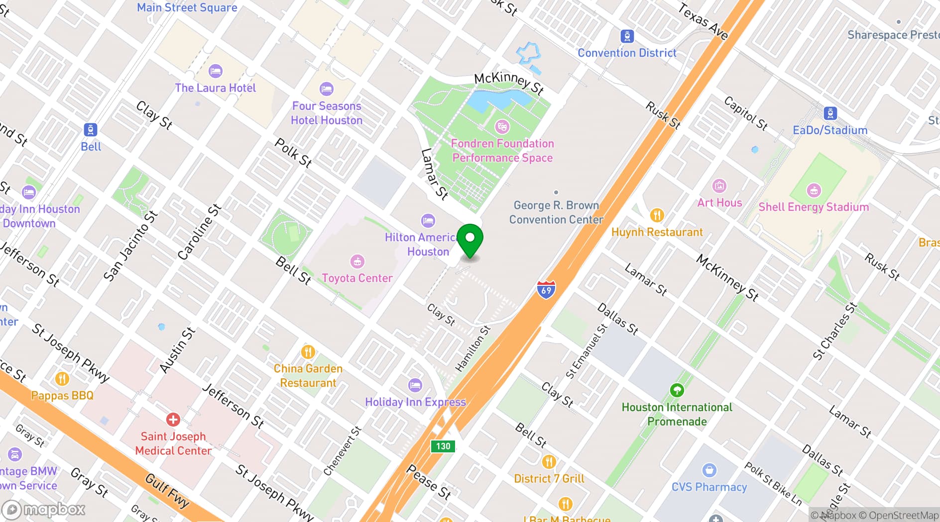 Map showing Pappadeaux Seafood Kitchen