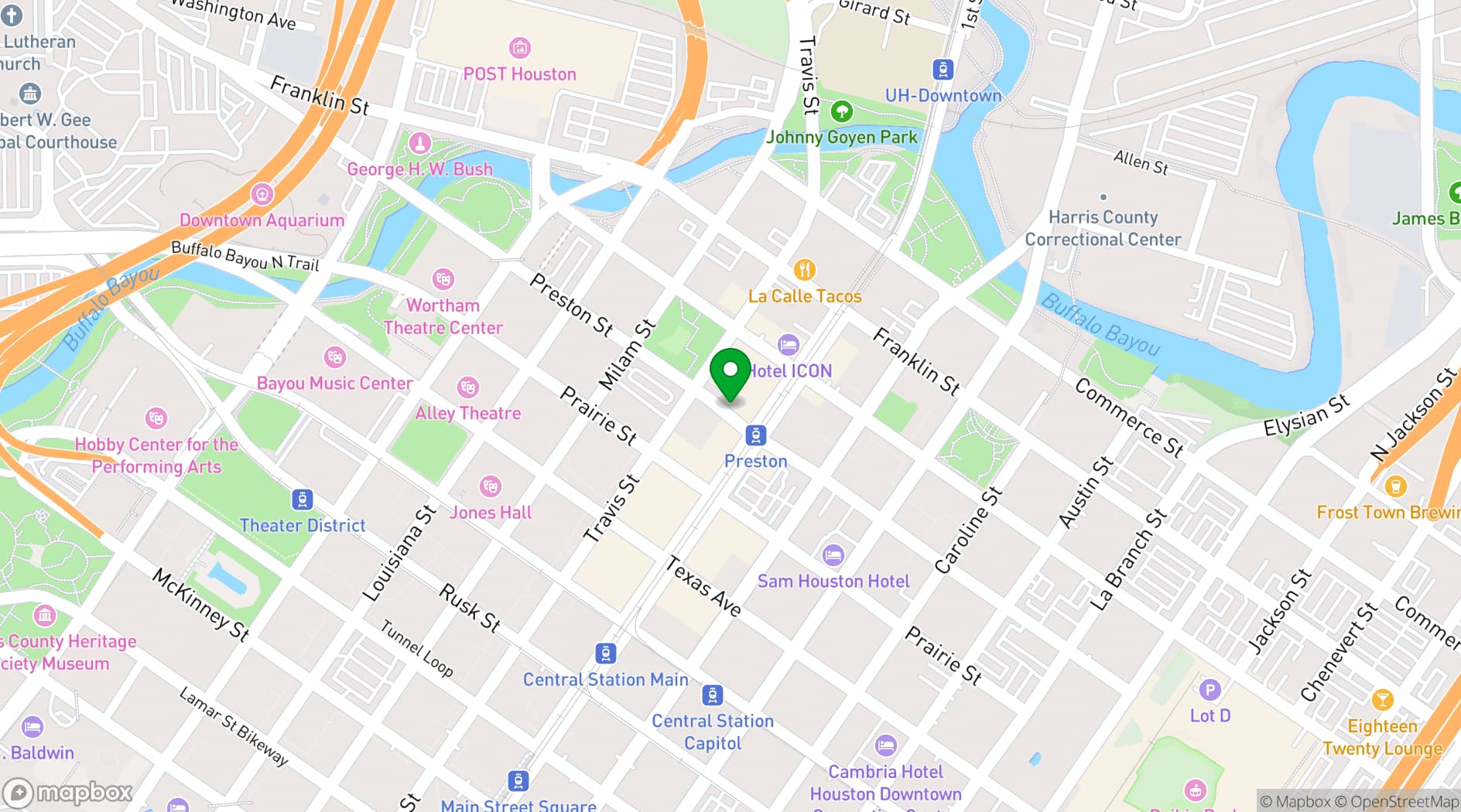 Map showing The Majestic Metro