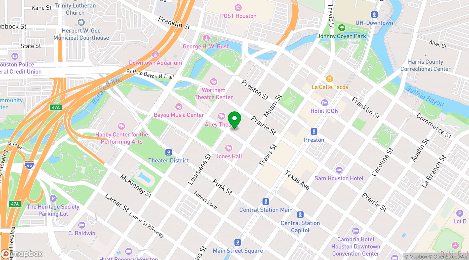 Map showing The Lancaster Hotel