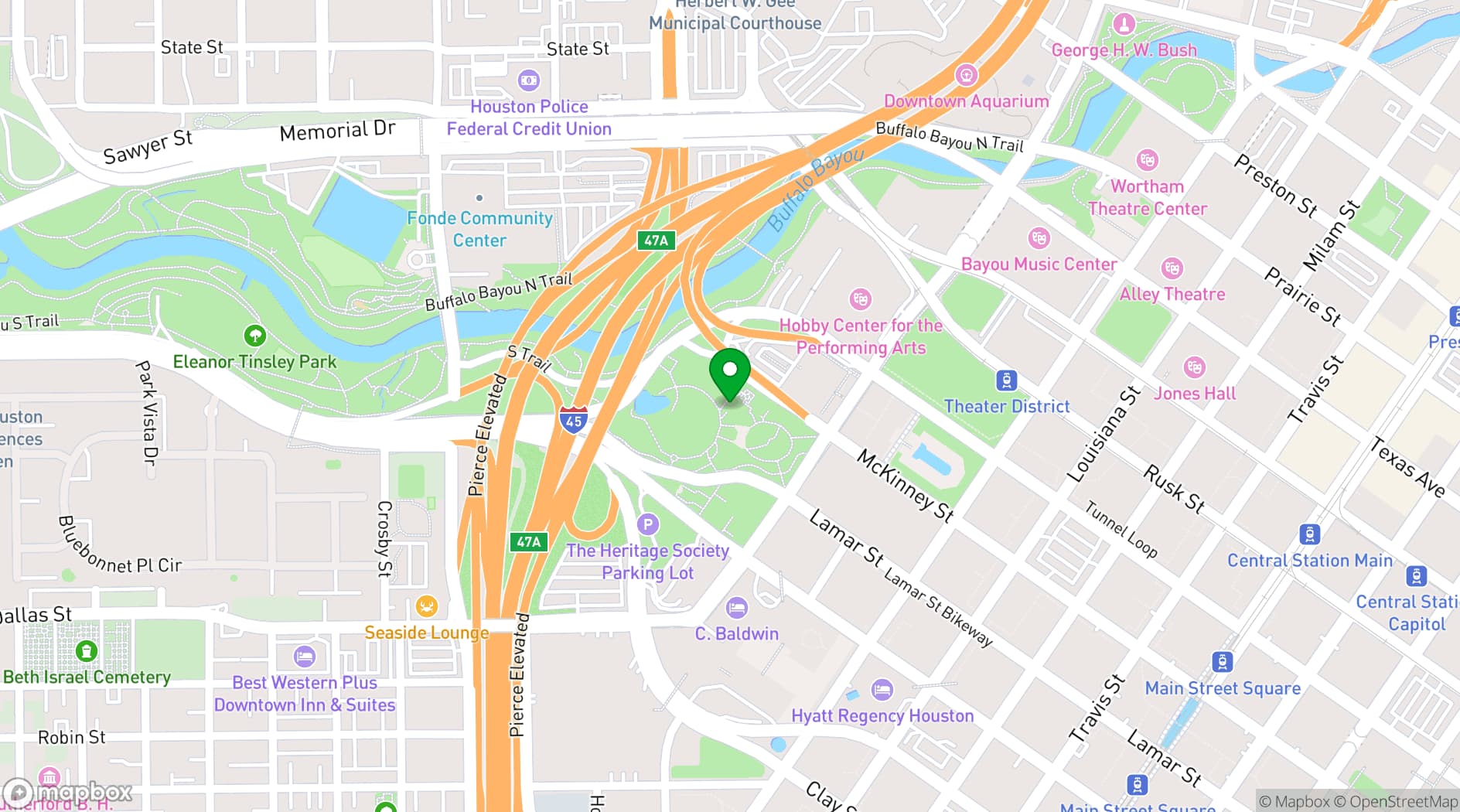 Map showing The Heritage Society