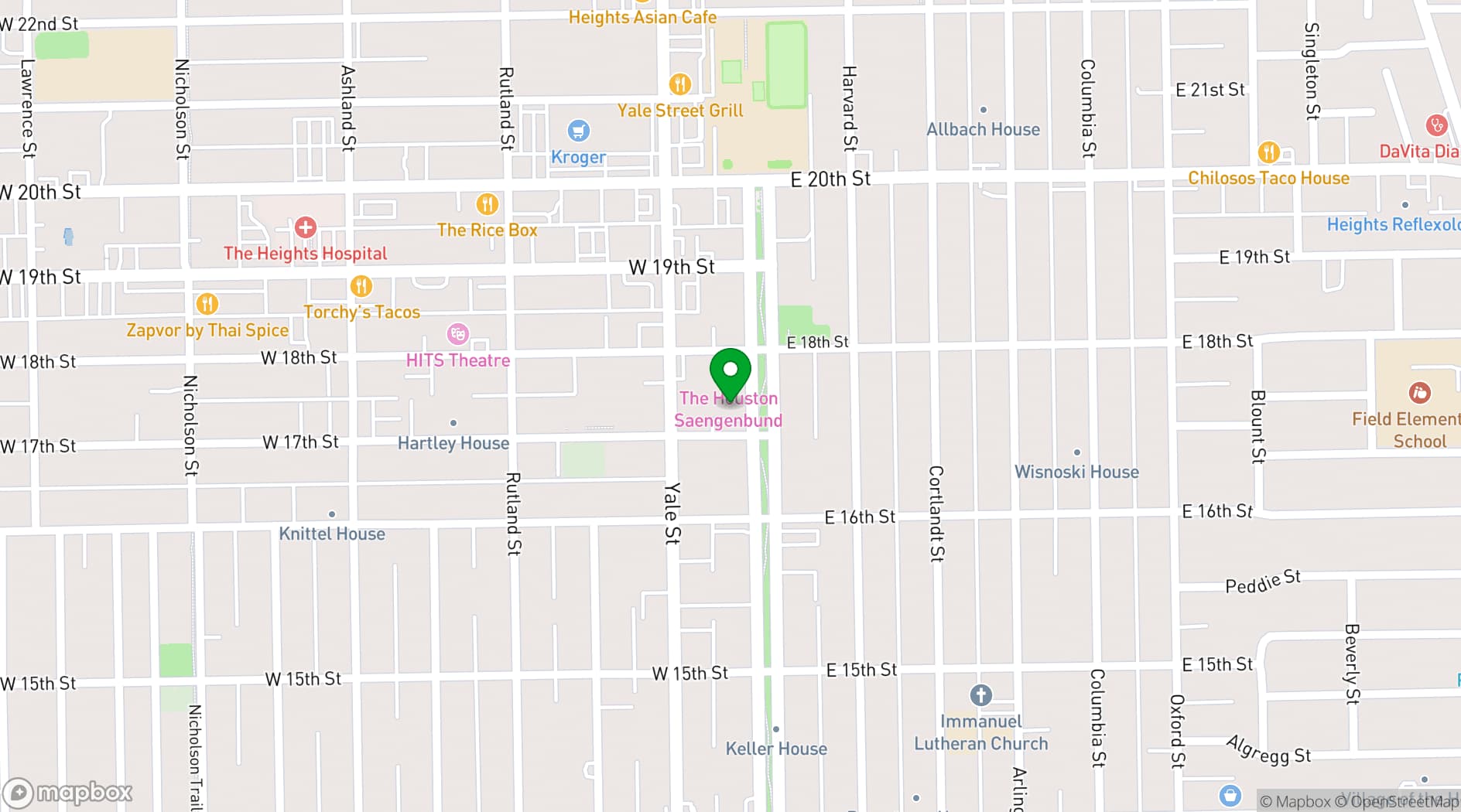 Map showing Opera in the Heights