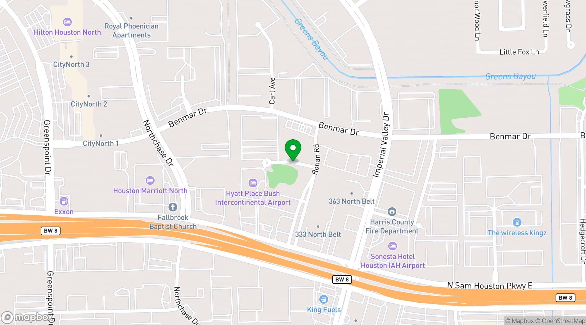 Map showing ULH Event Center