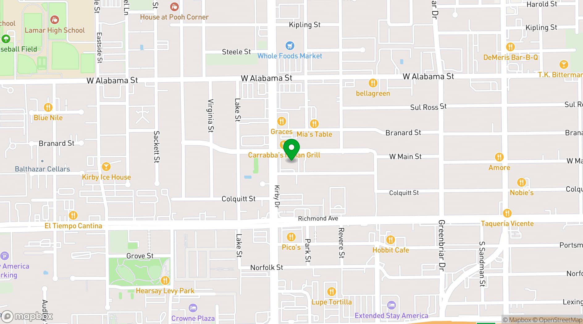 Map showing Greater Houston Women’s Chamber of Commerce
