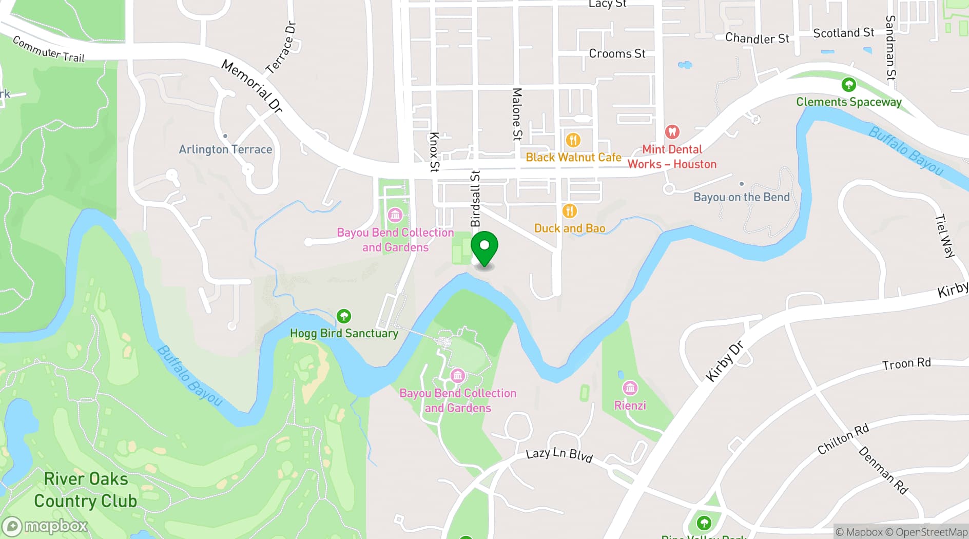 Map showing Brenner's On The Bayou