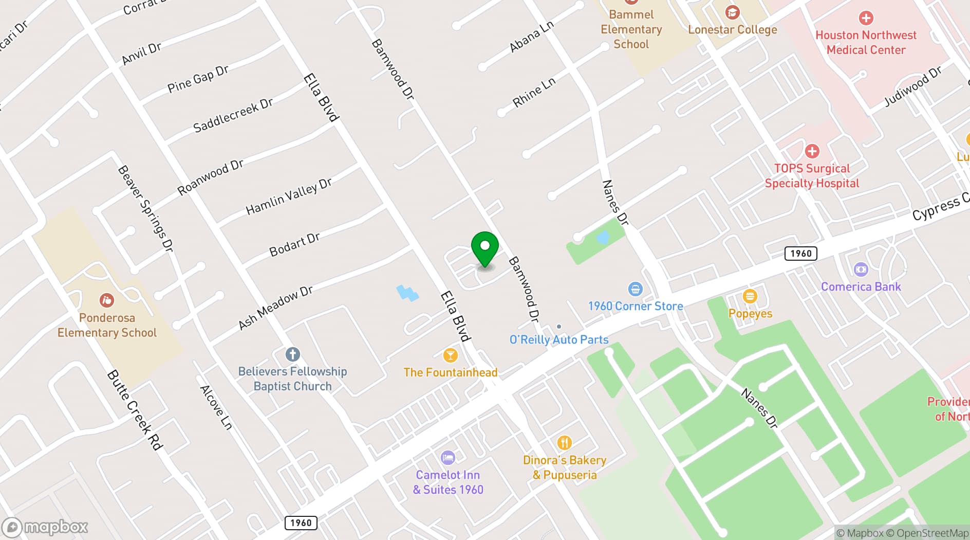 Map showing Mona Lisa Events at Le Jardin