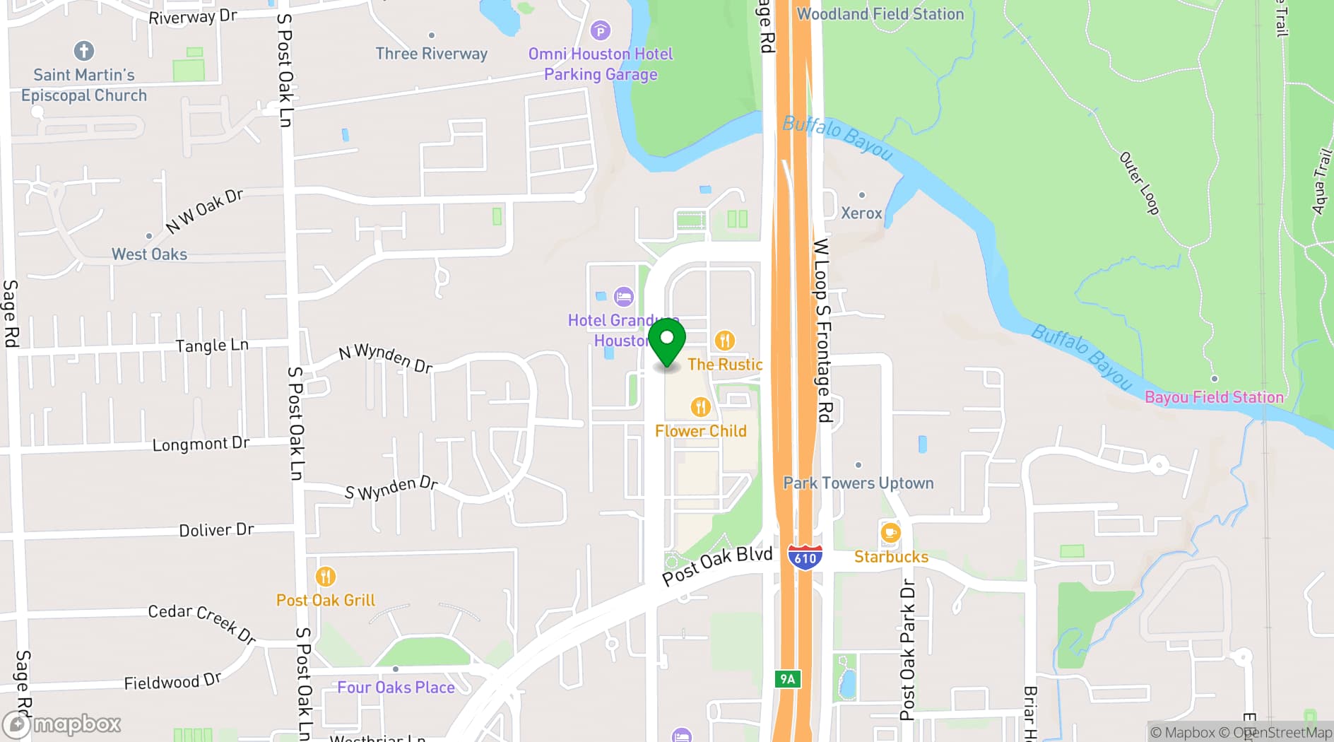 Map showing The Tasting Room