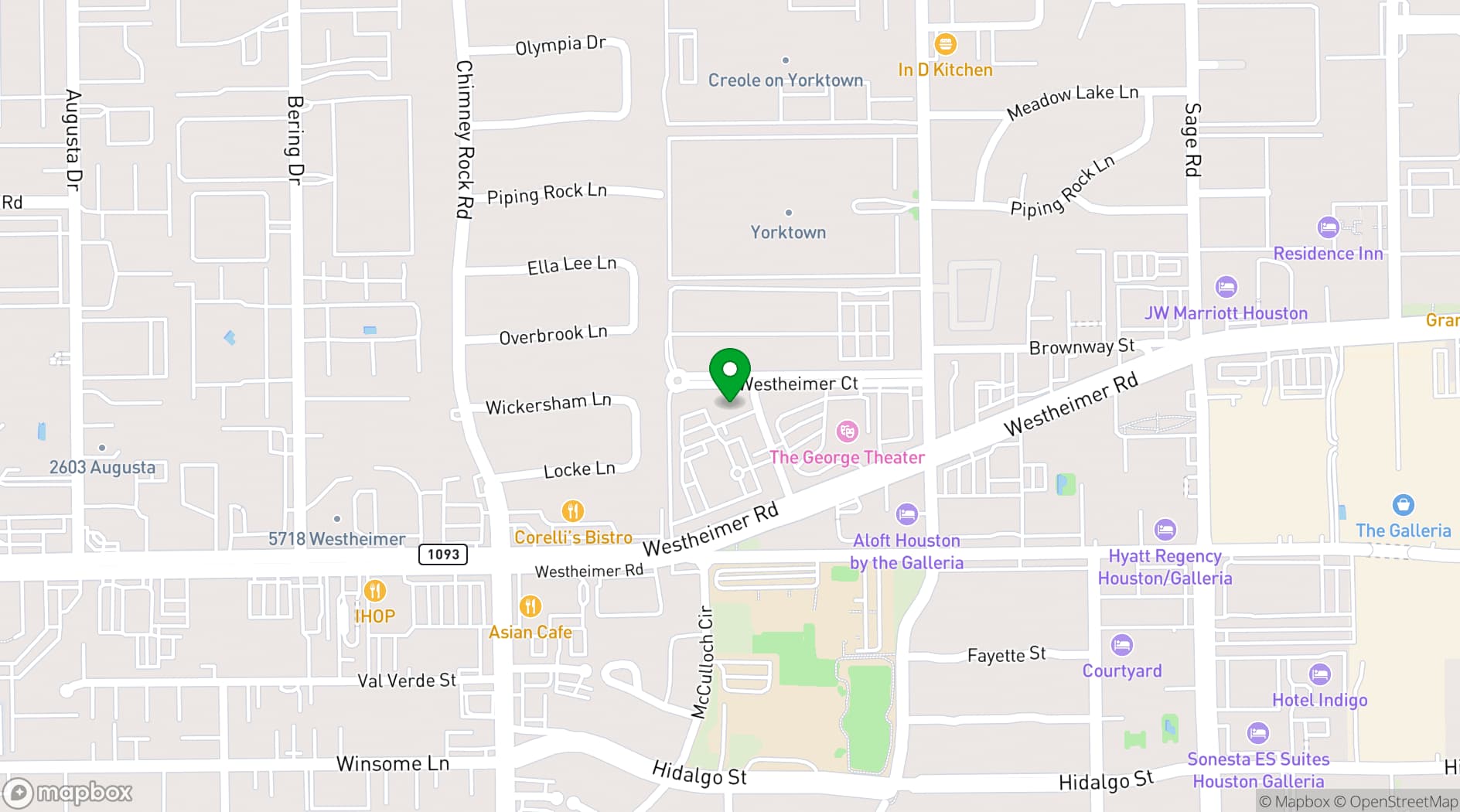 Map showing ASCE Houston