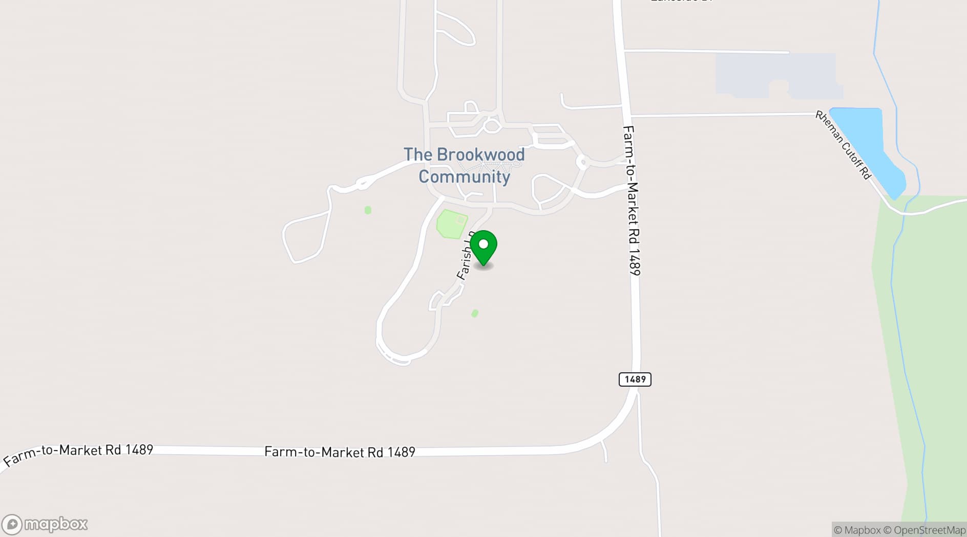 Map showing Brookwood Community