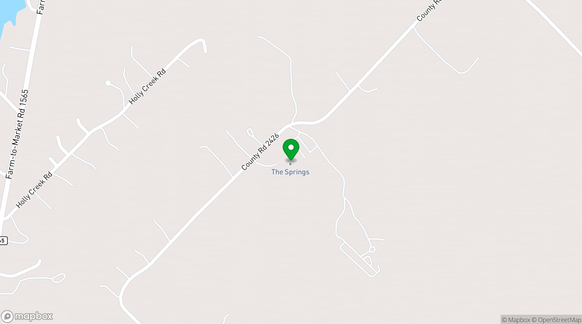 Map showing The Springs Event Venues