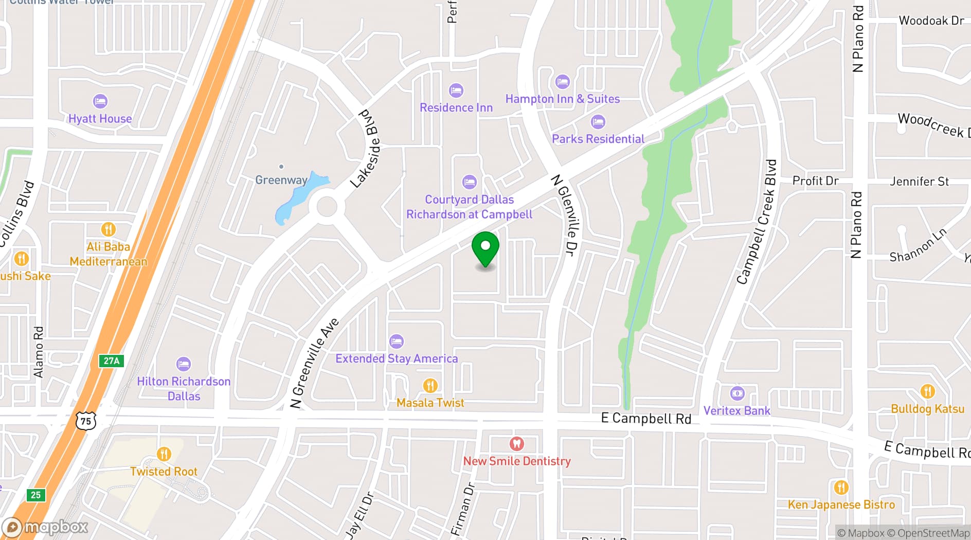 Map showing HEXA Coworking