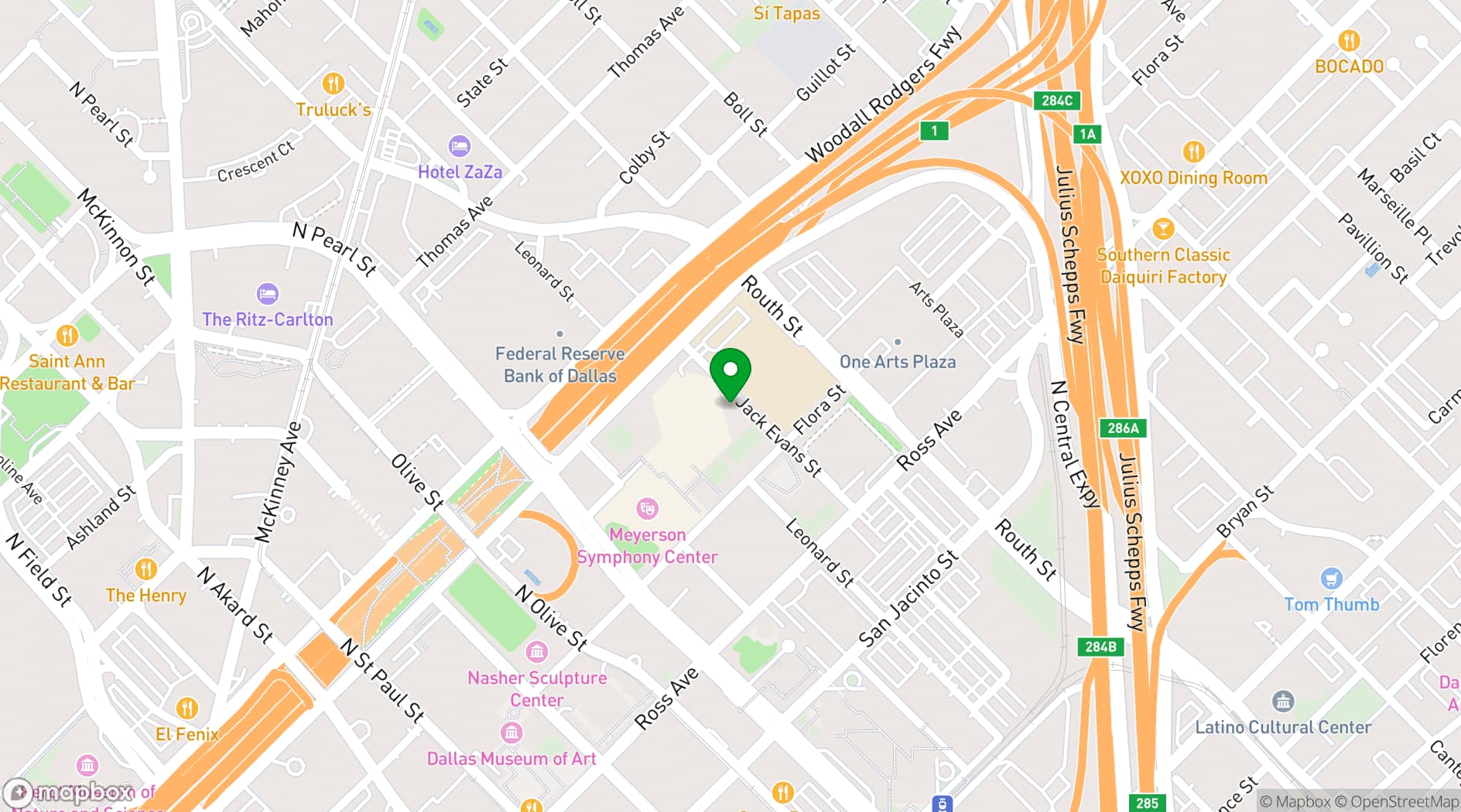 Map showing Winspear Opera House