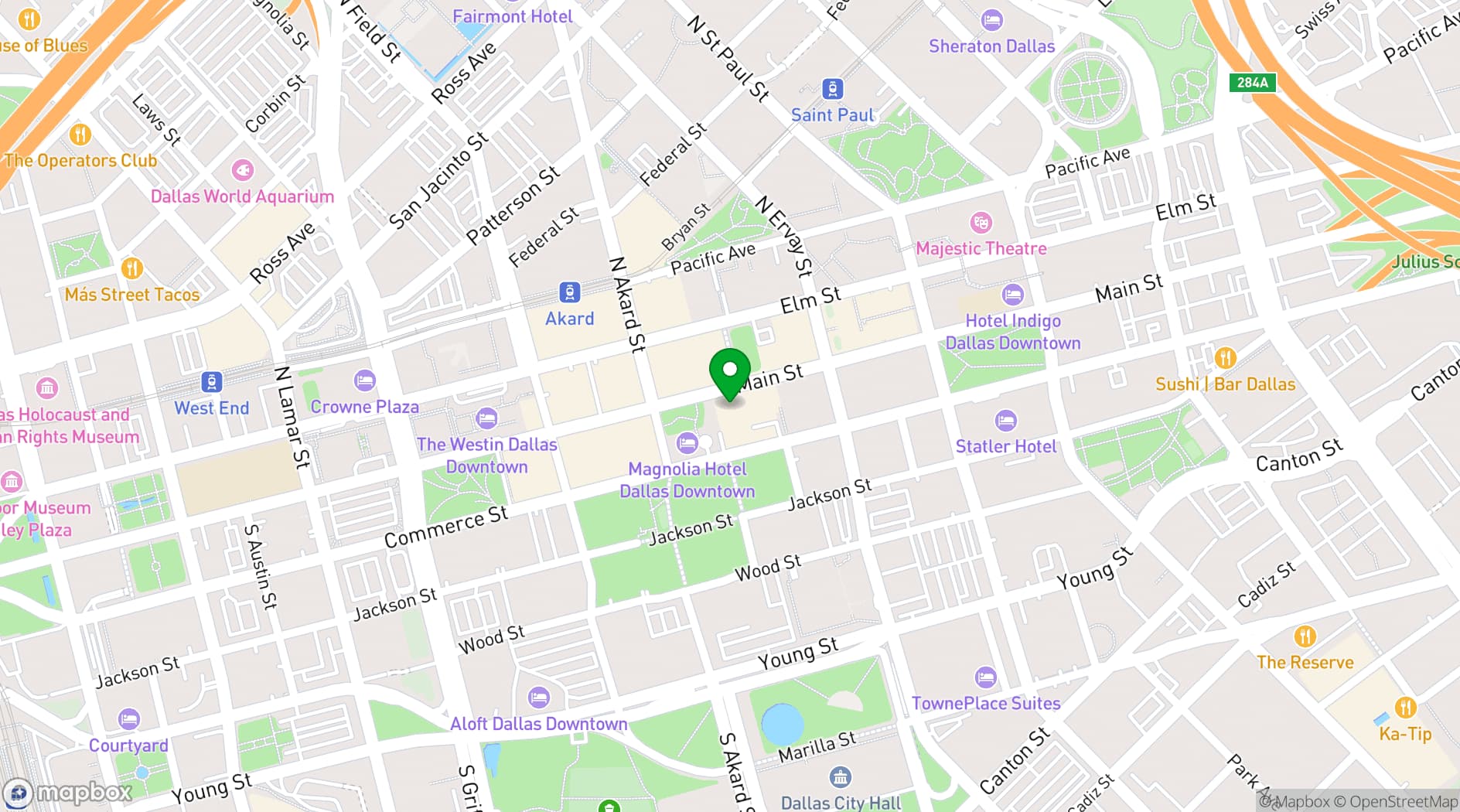 Map showing The Joule Dallas