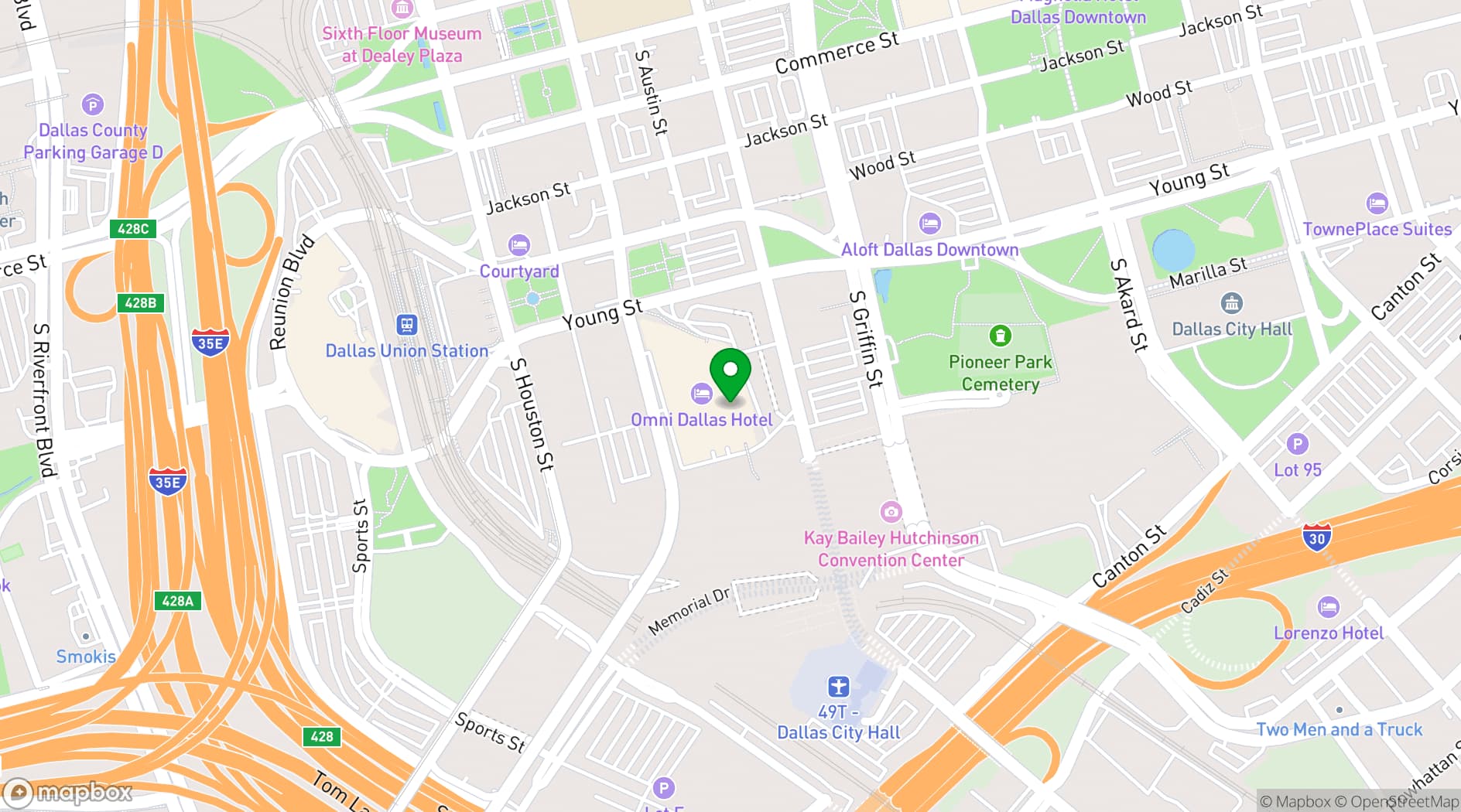 Map showing Bob's Steak & Chop House