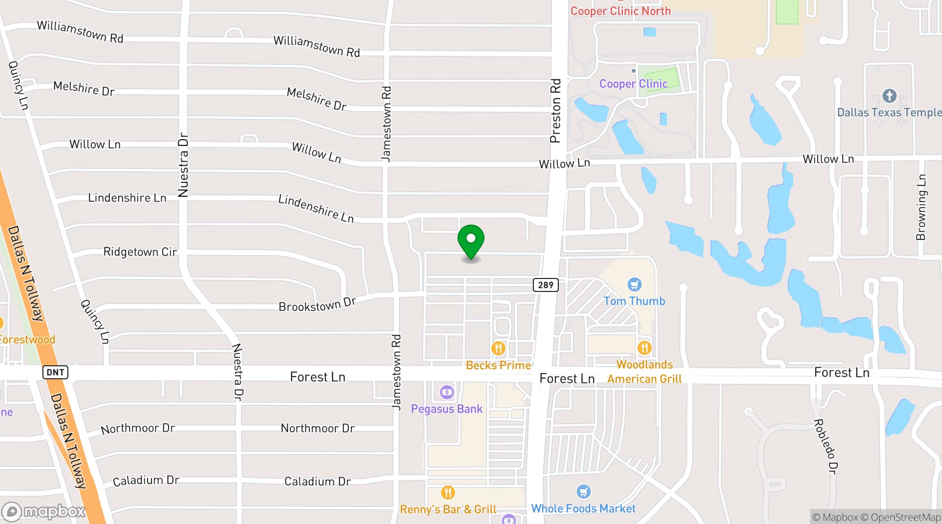 Map showing The Mercury Dallas