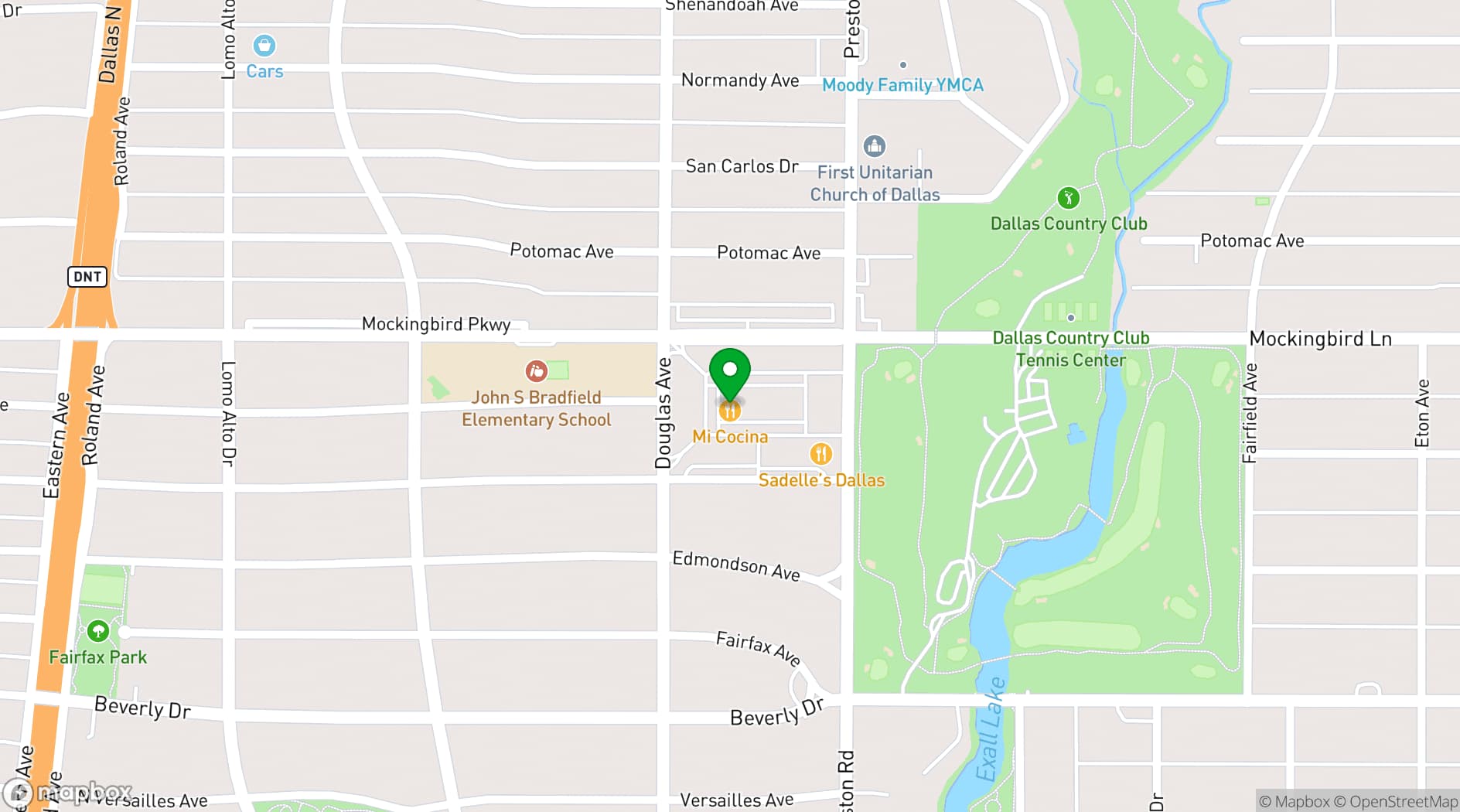 Map showing Mi Cocina