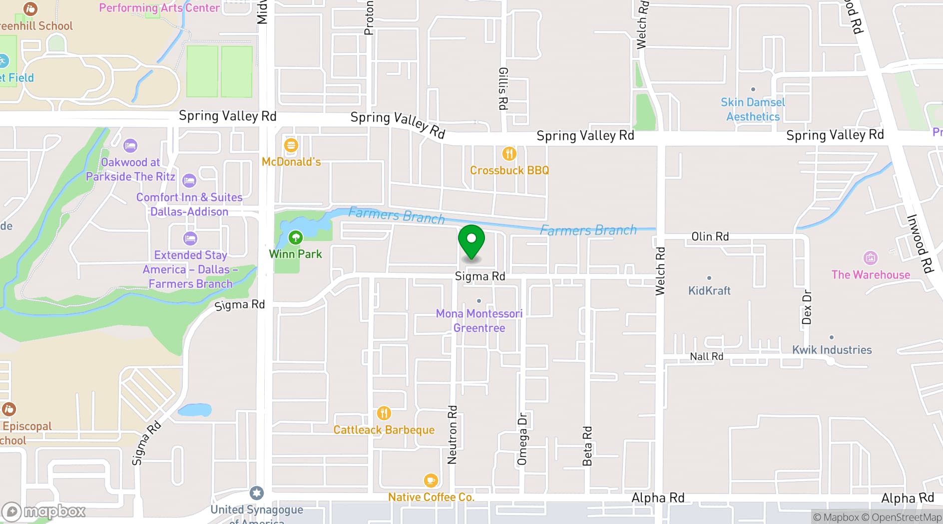 Map showing Vouv Event Space