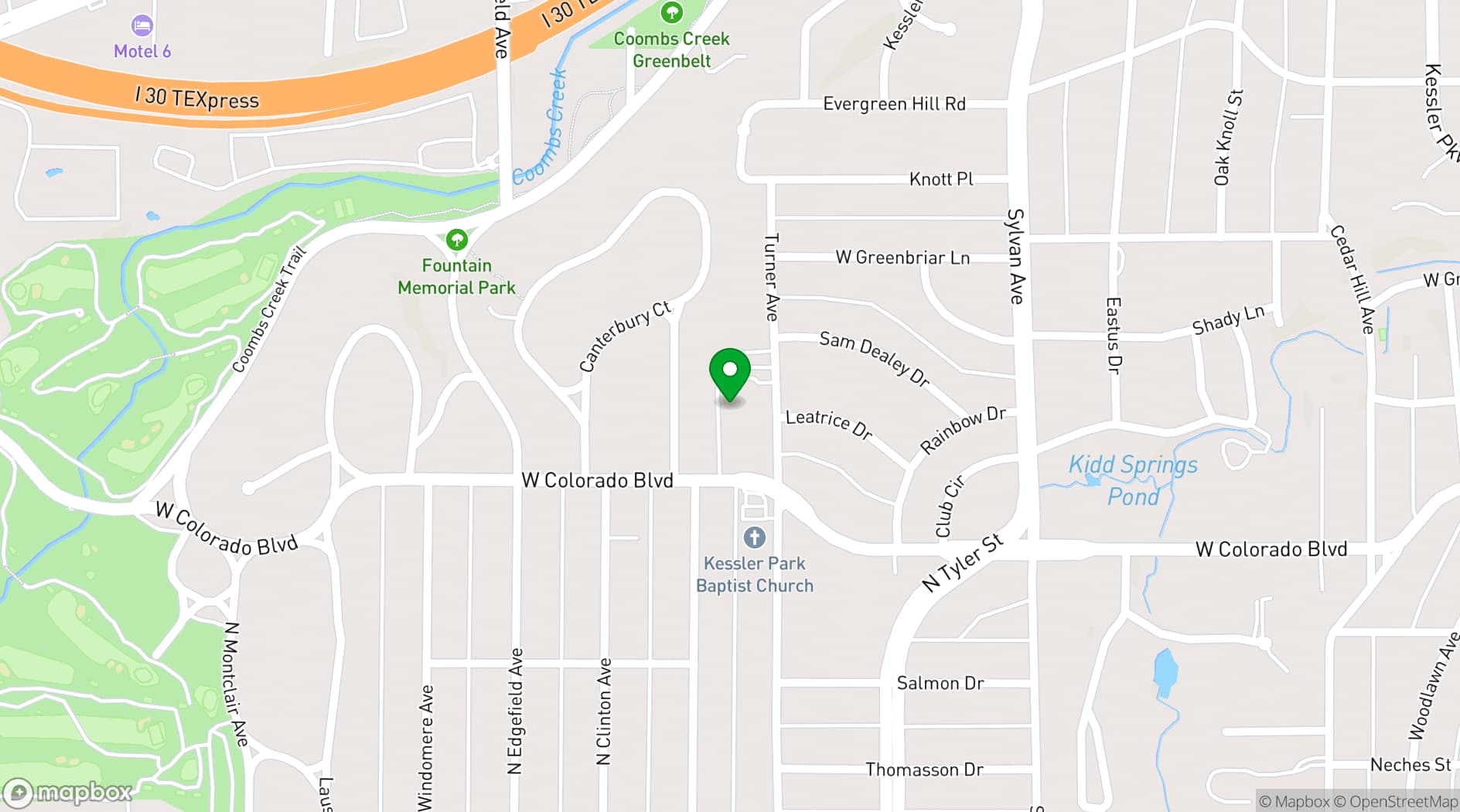 Map showing Kessler Park UMC