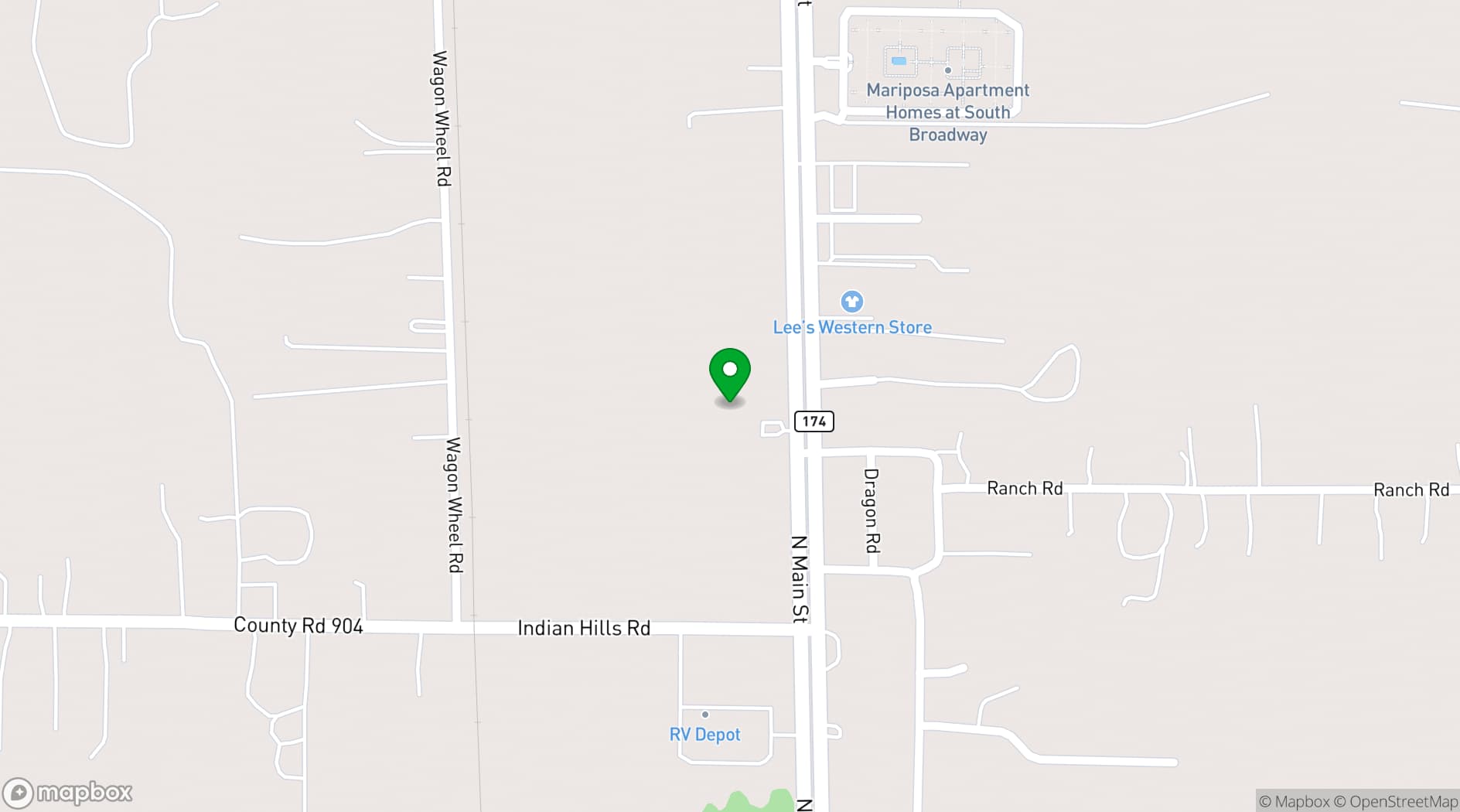 Map showing The James Event Center