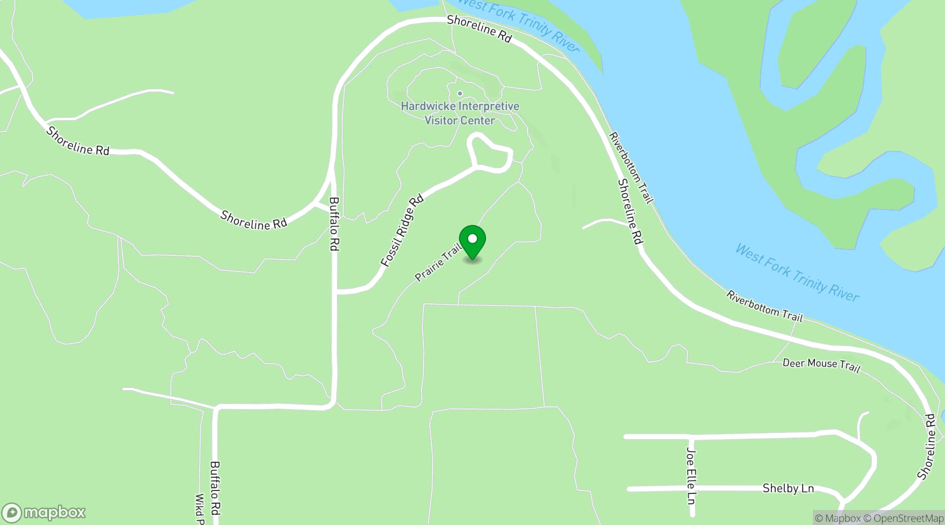 Map showing Fort Worth Nature Center & Refuge
