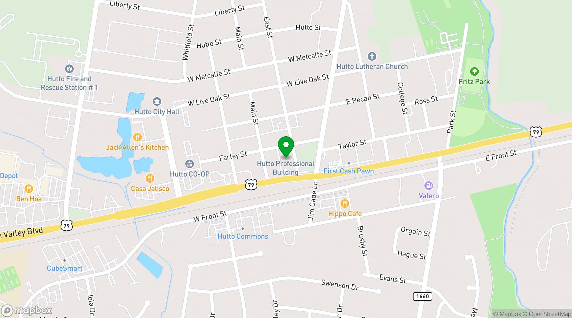 Map showing One Eleven East