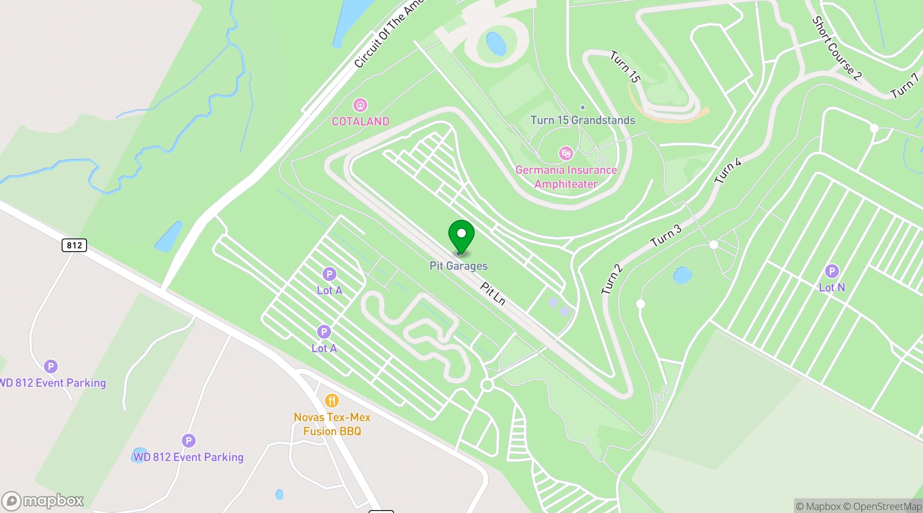 Map showing Circuit of The Americas