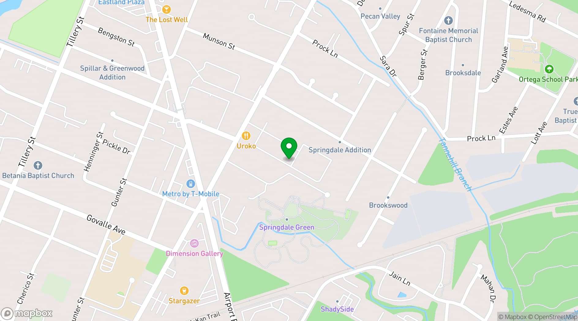 Map showing Austin Parks Foundation