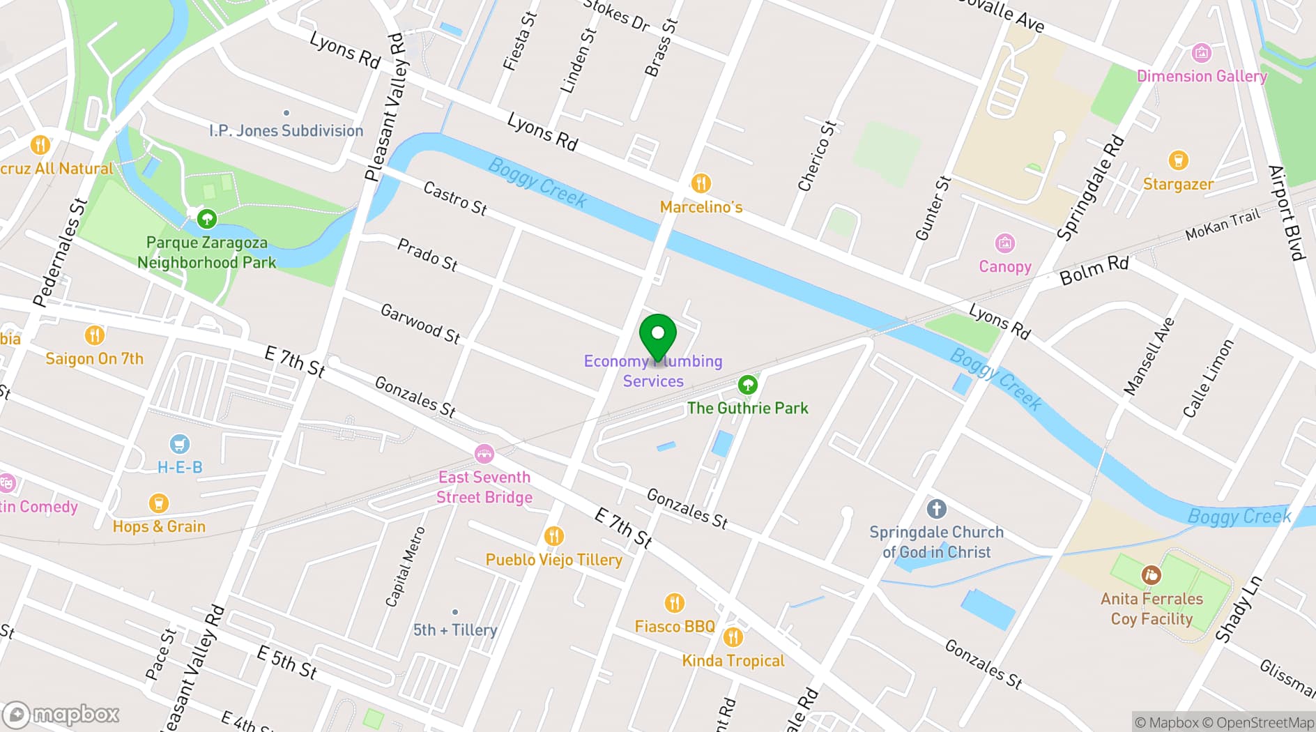 Map showing Study Hall